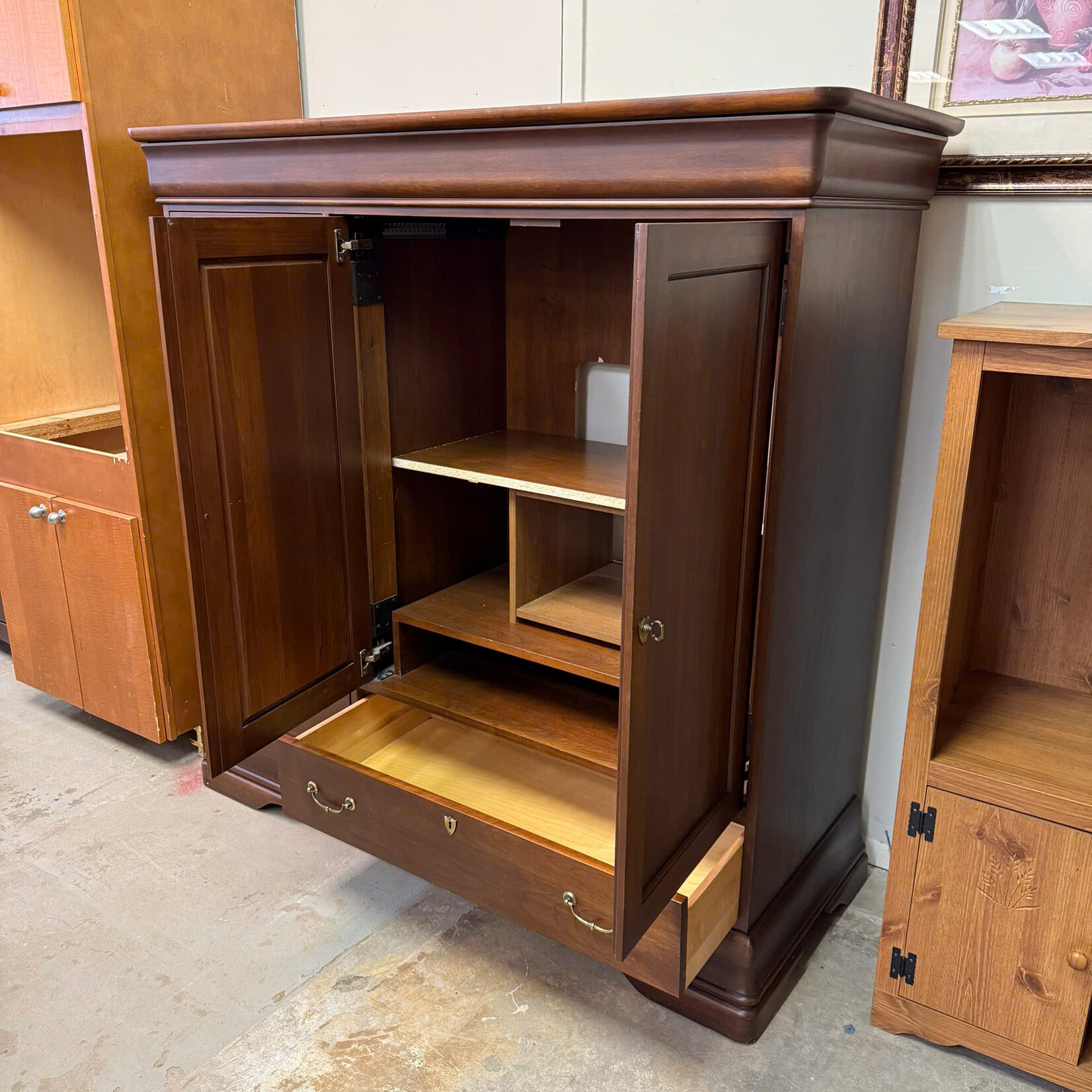 Wooden Antique Shelving Unit