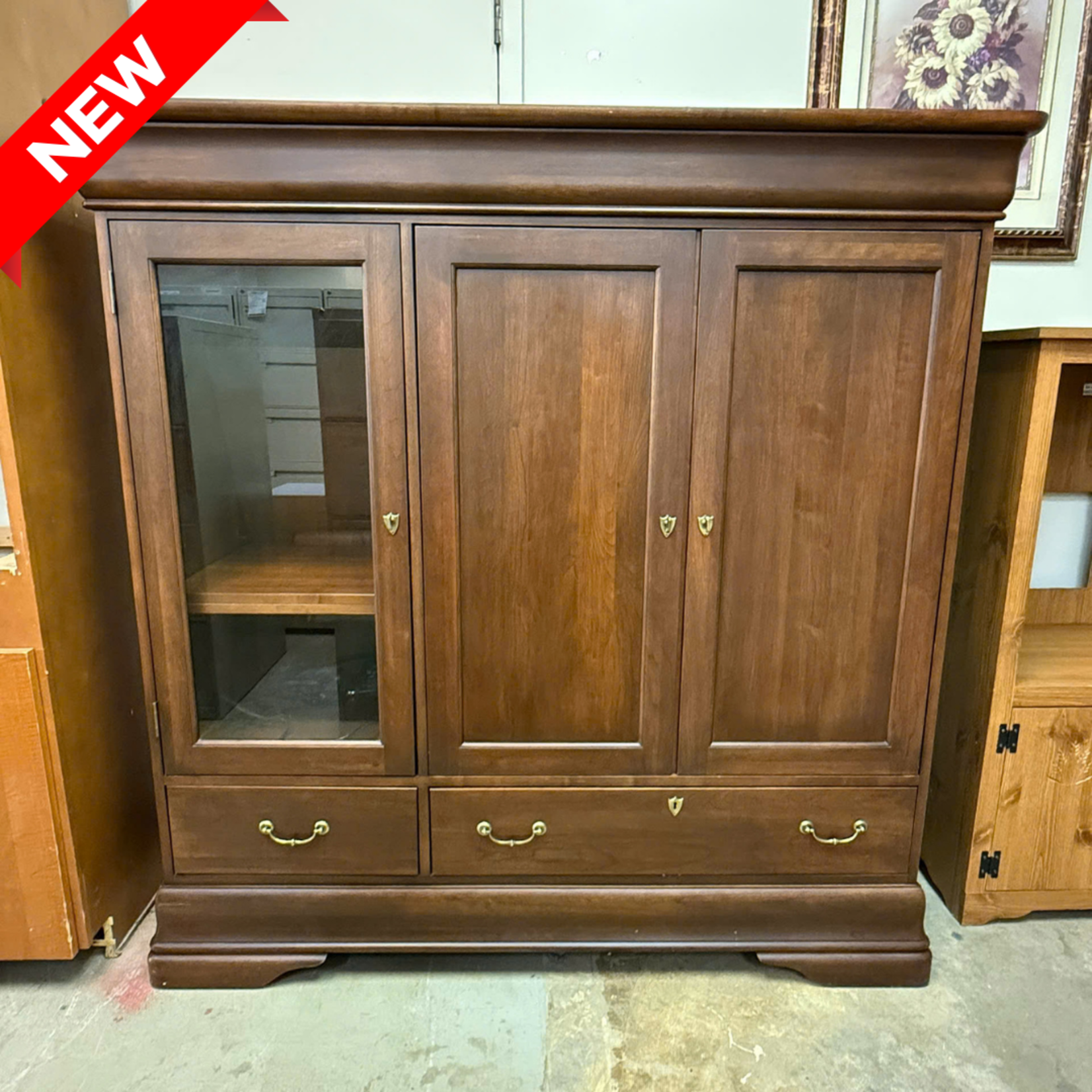 Wooden Antique Shelving Unit