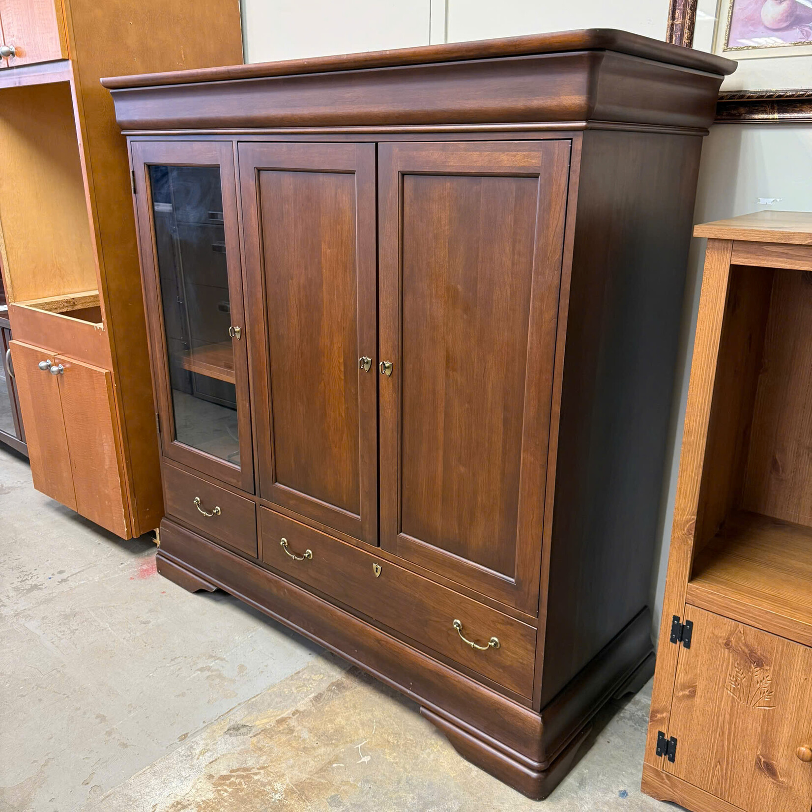 Wooden Antique Shelving Unit