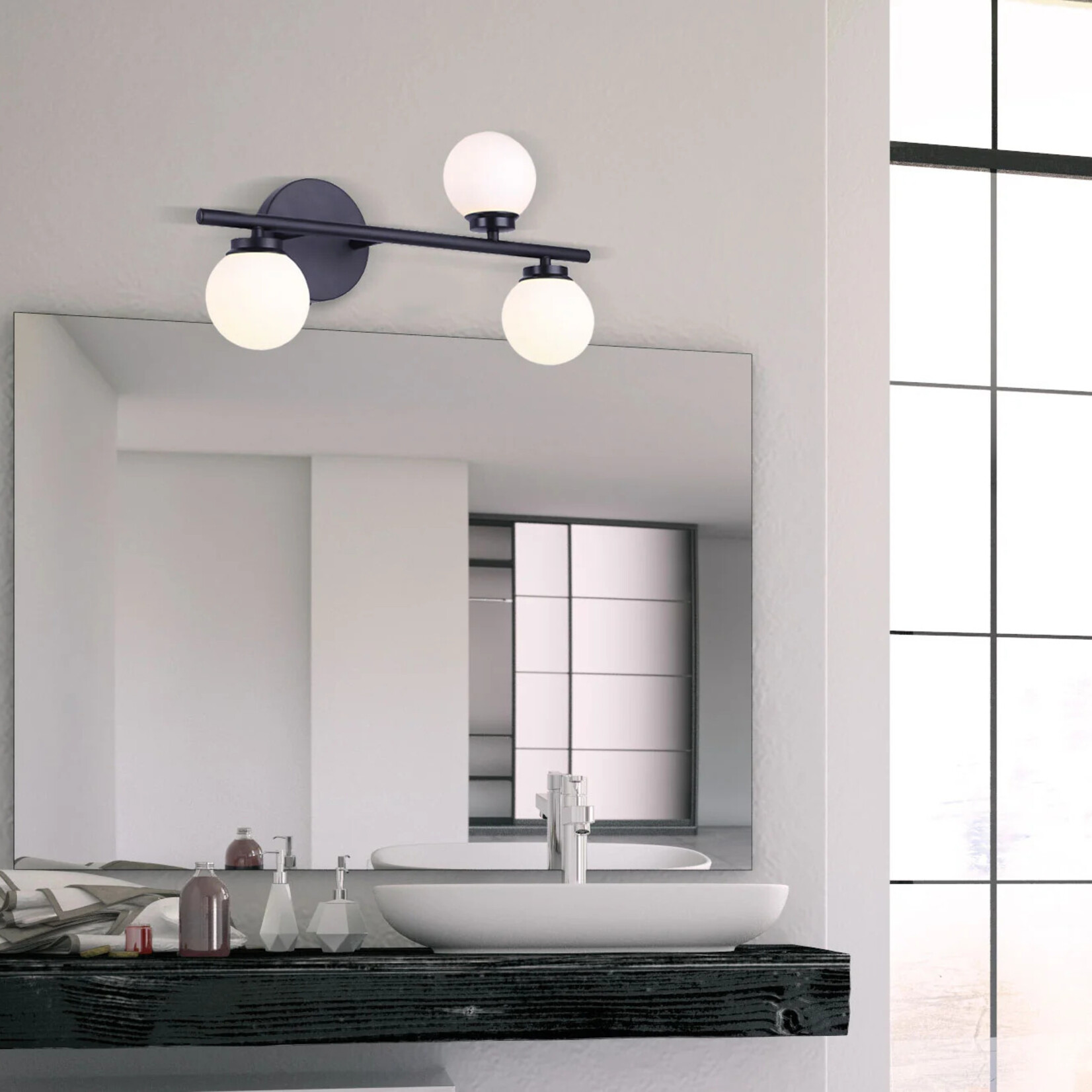 Black POPPY LED Vanity