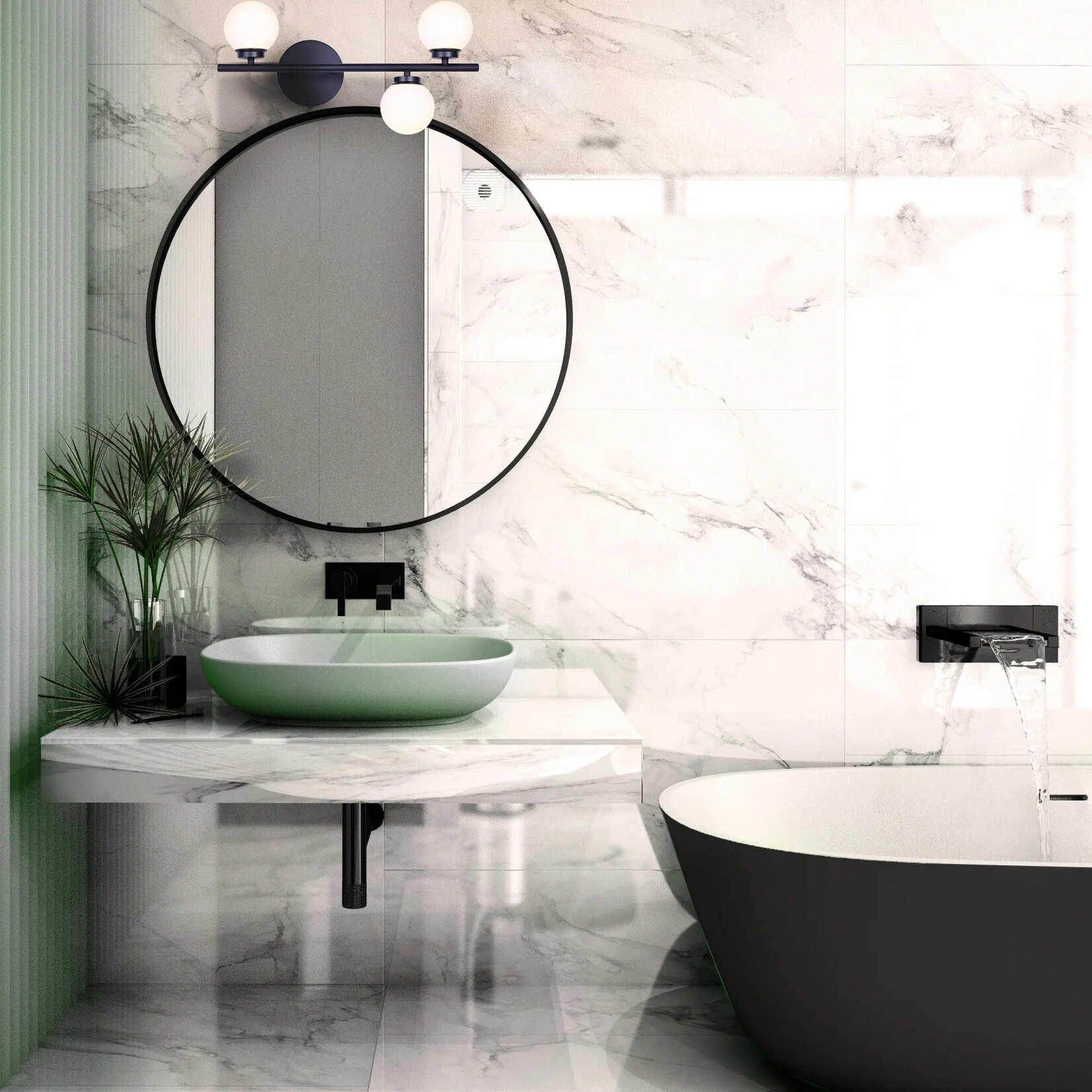 Black POPPY LED Vanity
