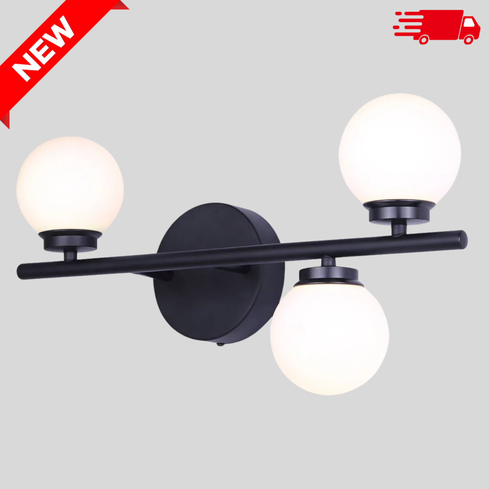 Black POPPY LED Vanity