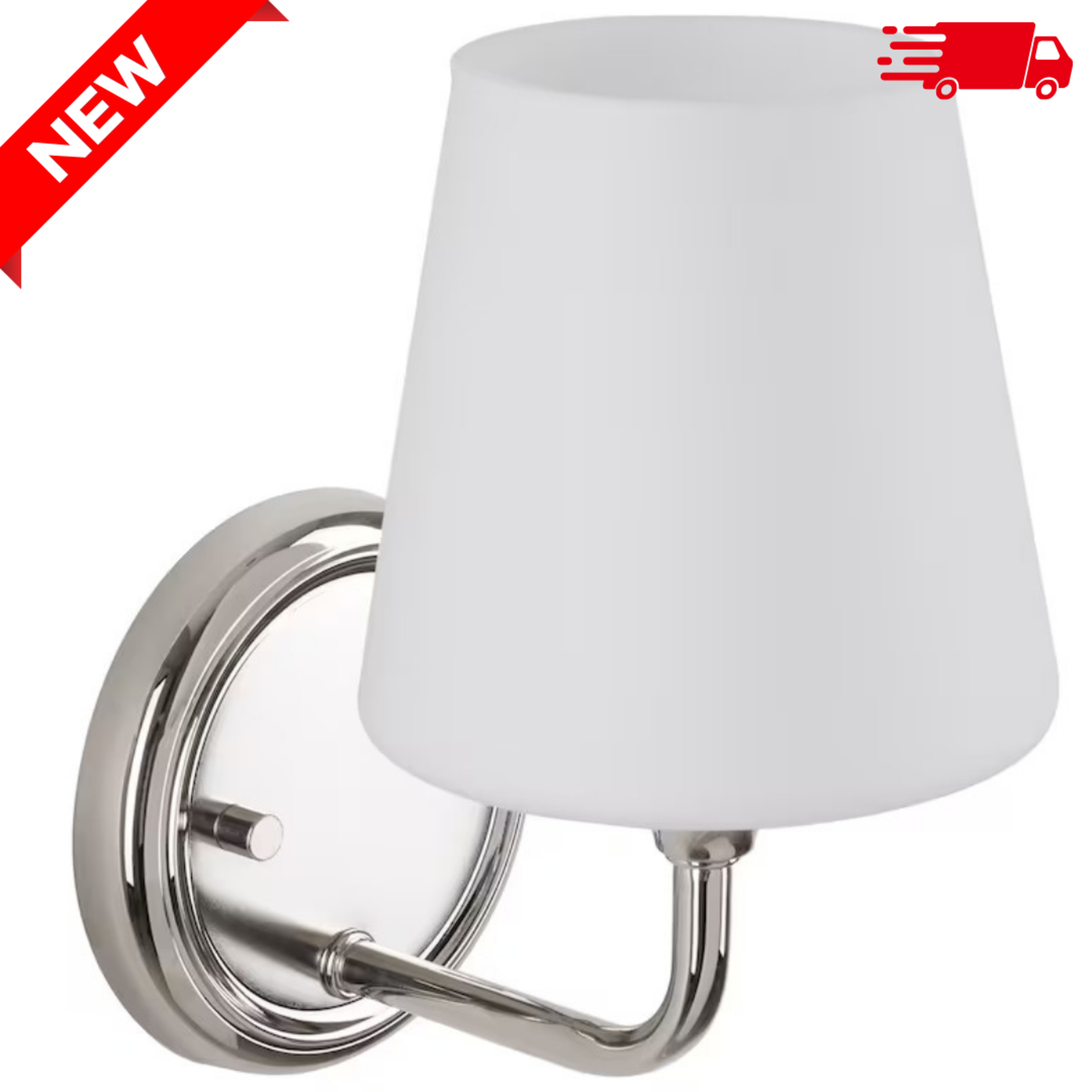 Nickel 1-Light Vanity Fixture