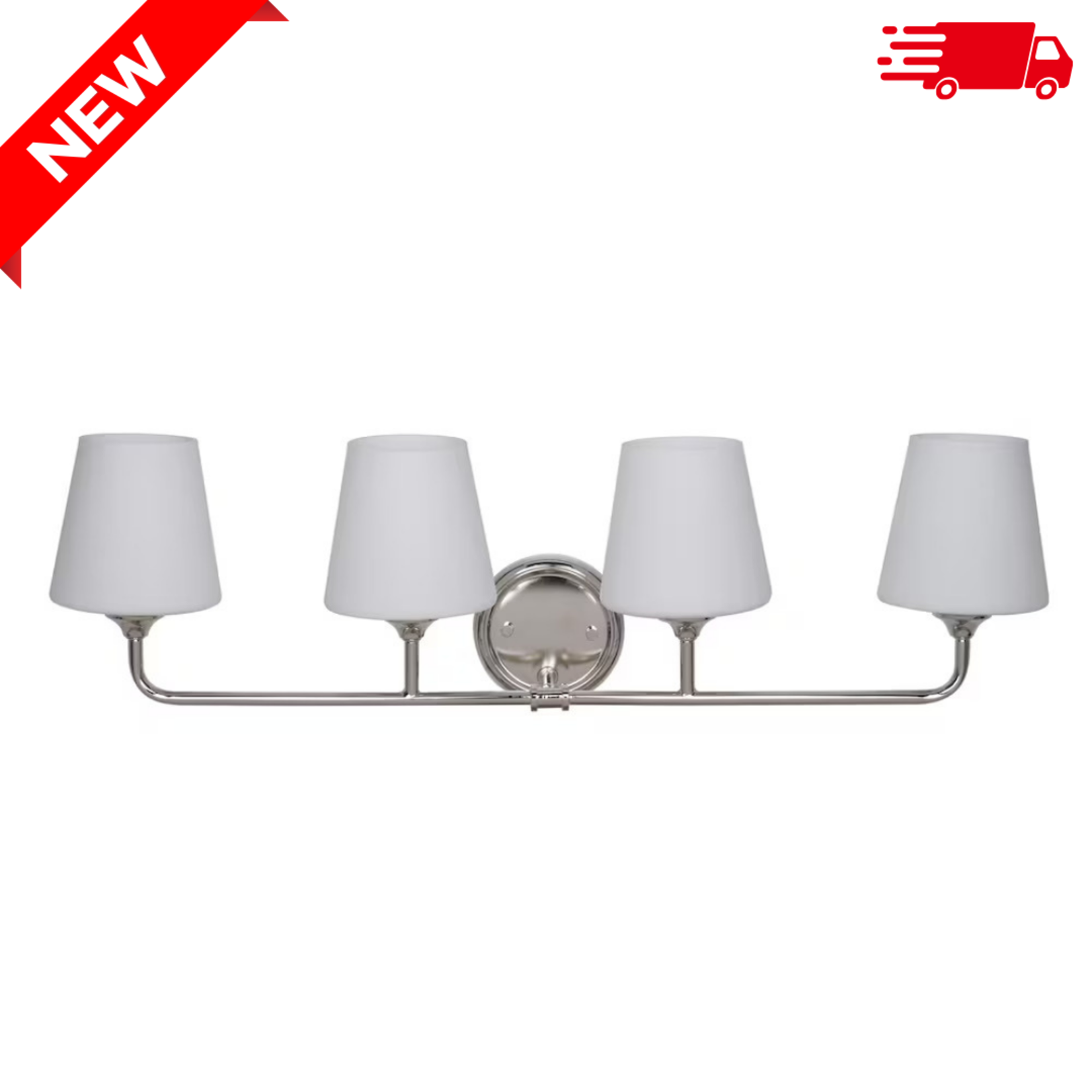 Nickel 4-Light Vanity Fixture