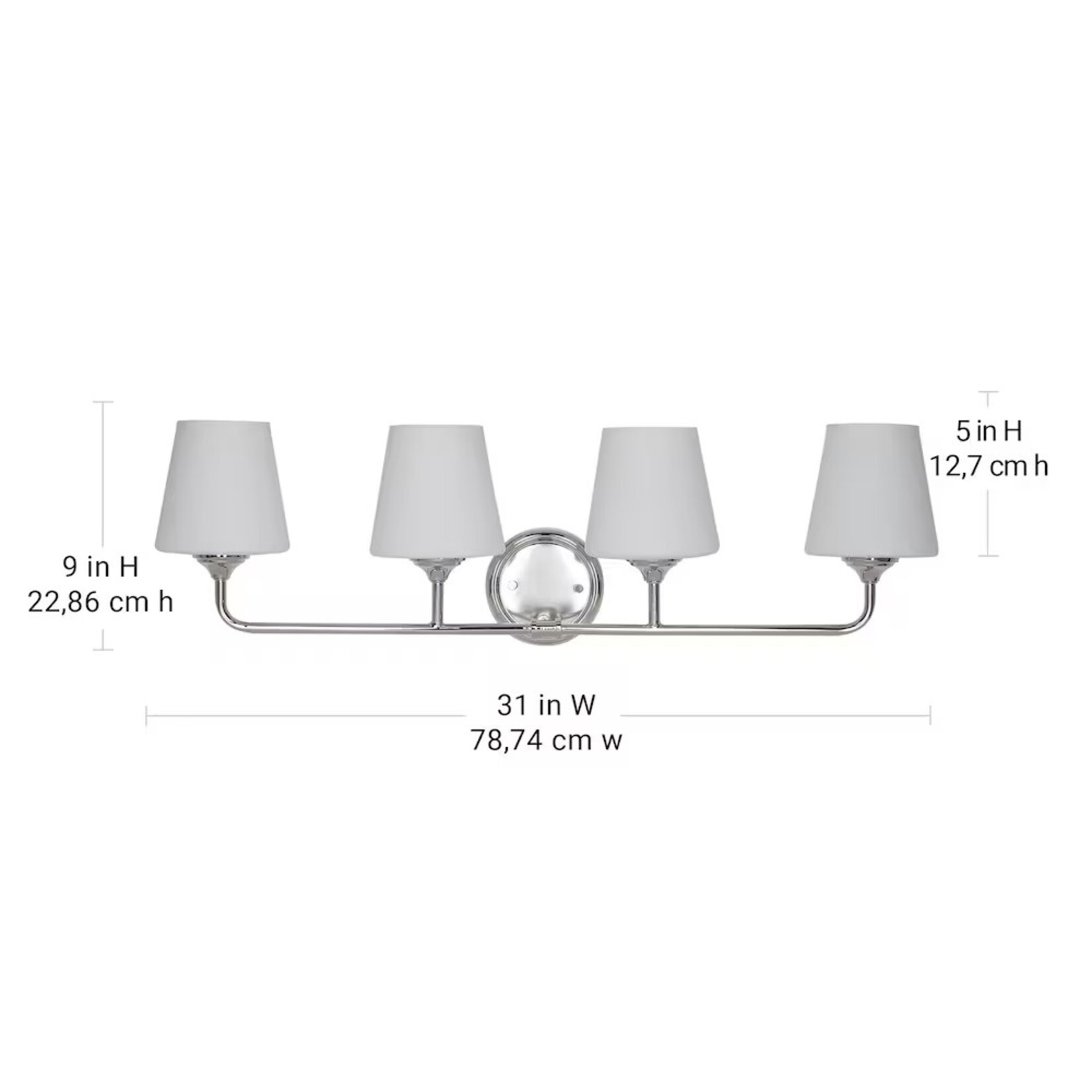 Nickel 4-Light Vanity Fixture