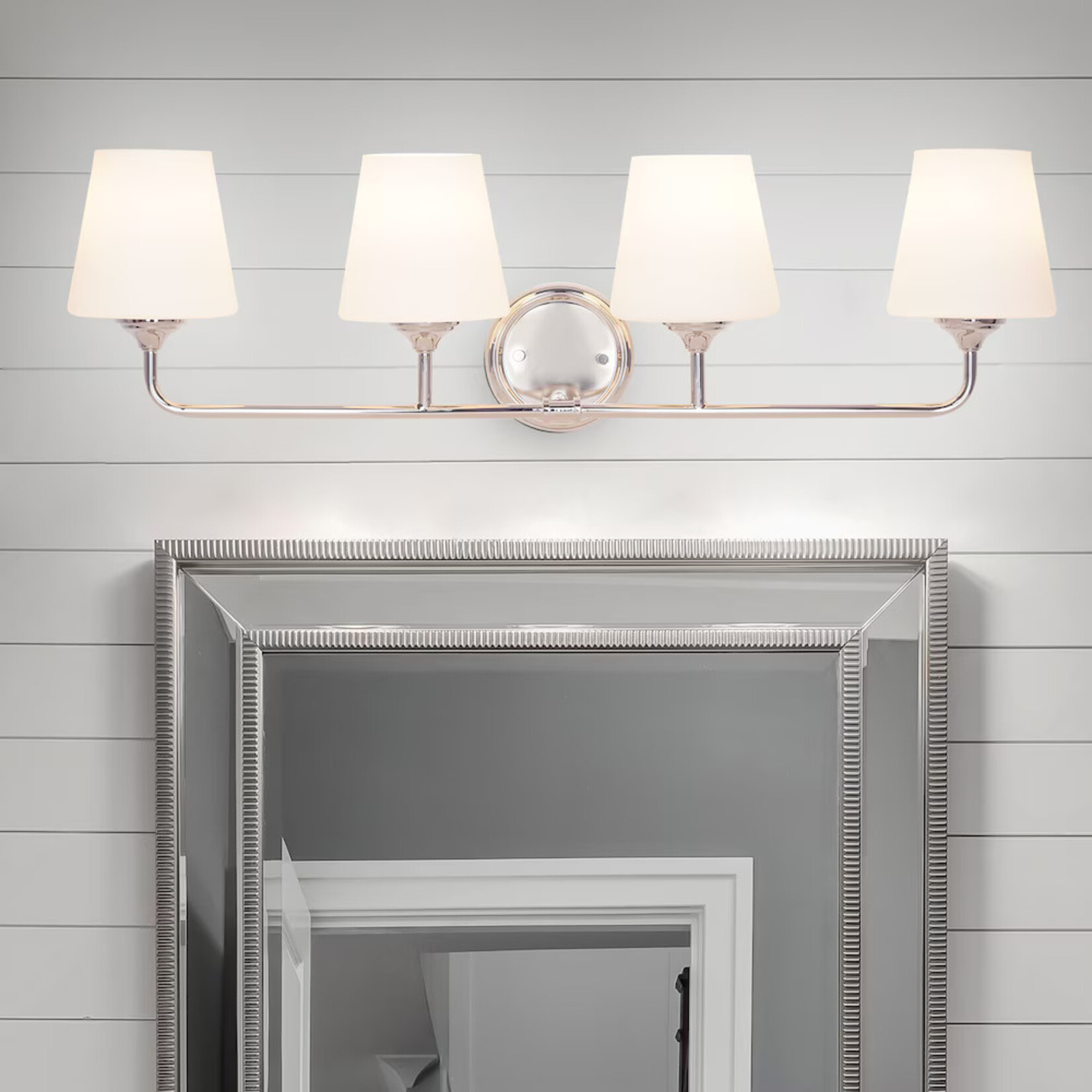 Nickel 4-Light Vanity Fixture