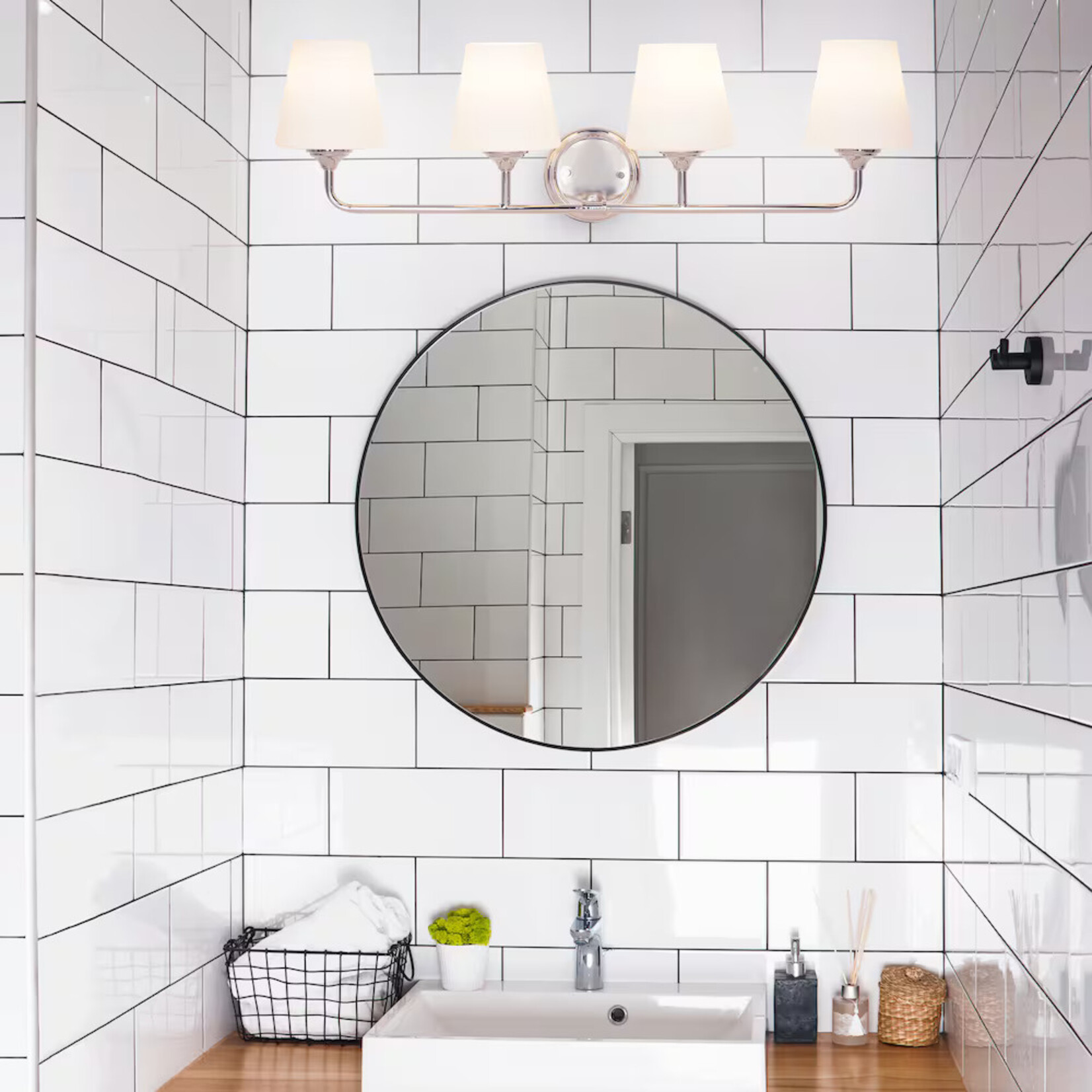 Nickel 4-Light Vanity Fixture