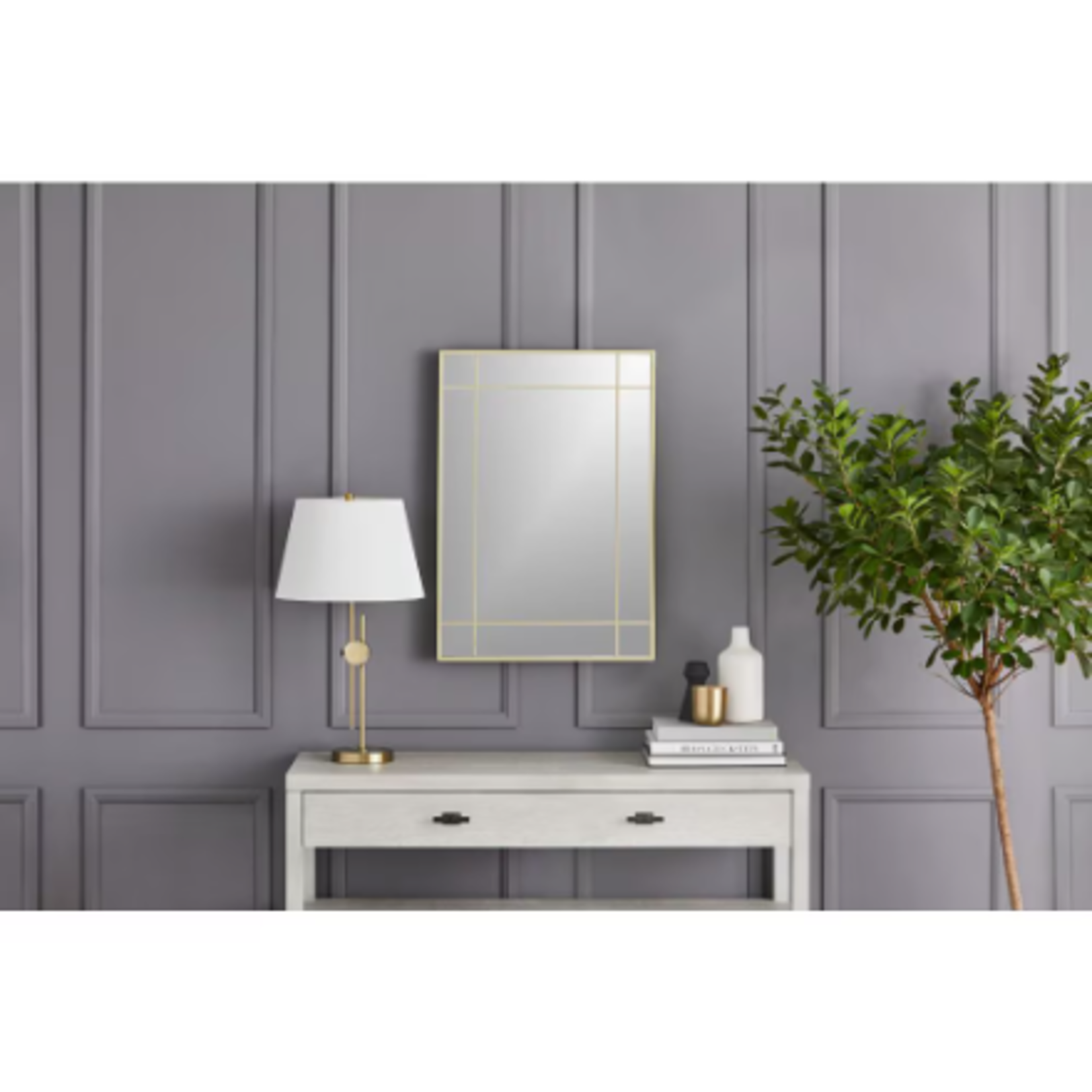 Brass Framed Wall Mirror