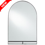 Black Frame Mirror w Shelf