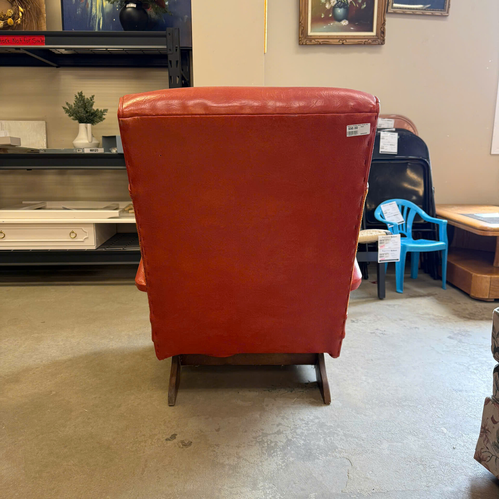 Retro Orange Rocking Chair