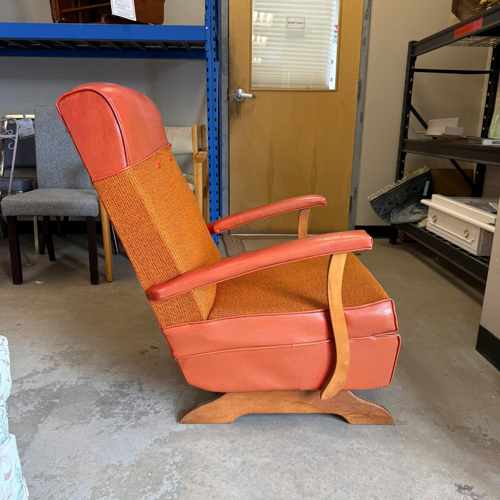 Retro Orange Rocking Chair