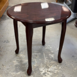 Brown Round End Table