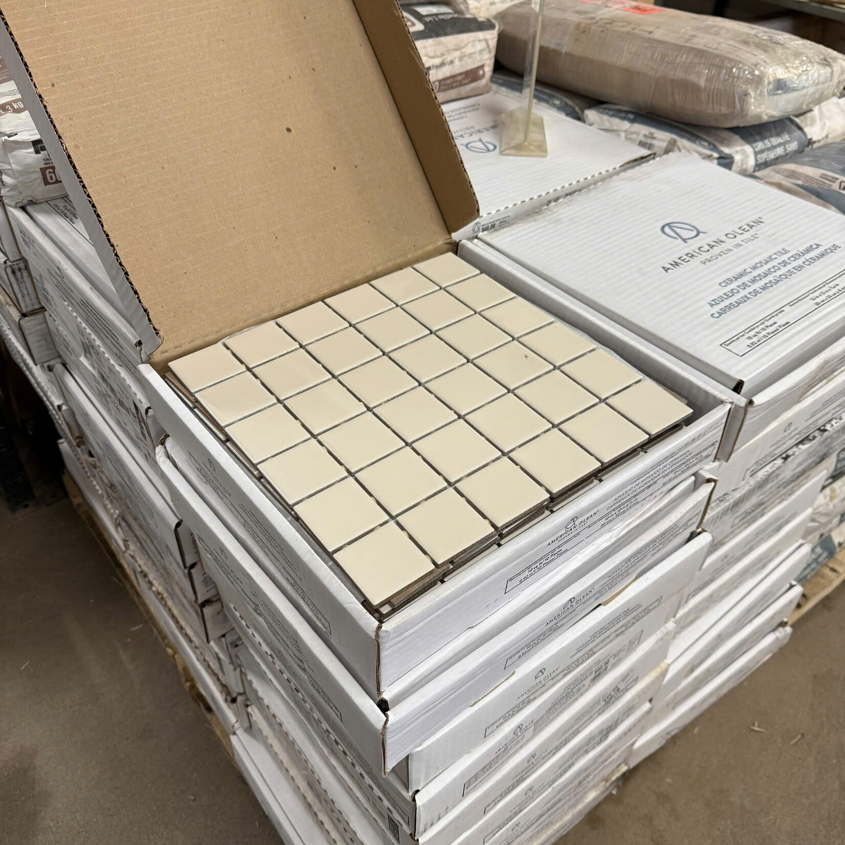 Ivory Ceramic Mosaic Tile