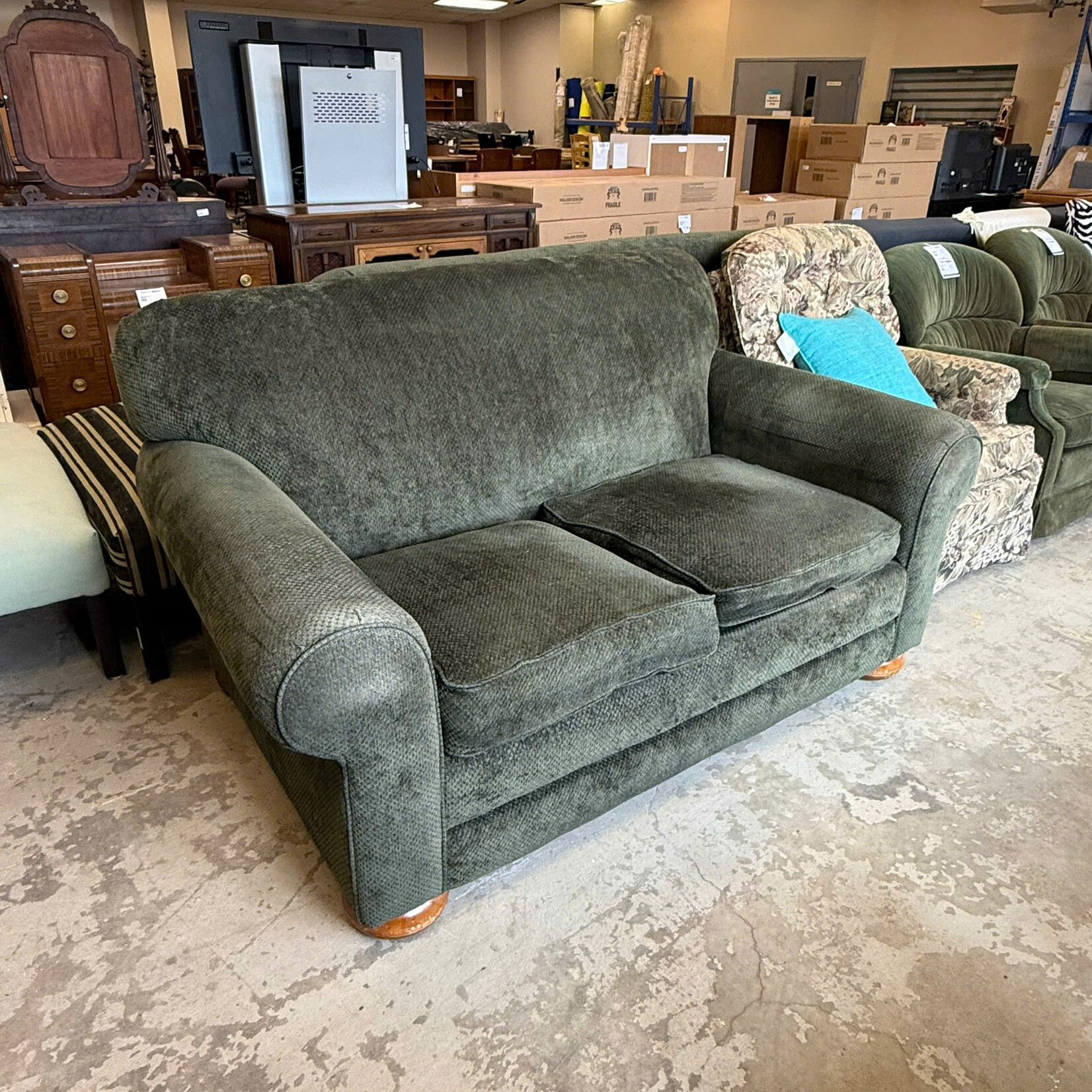 Green Love Seat