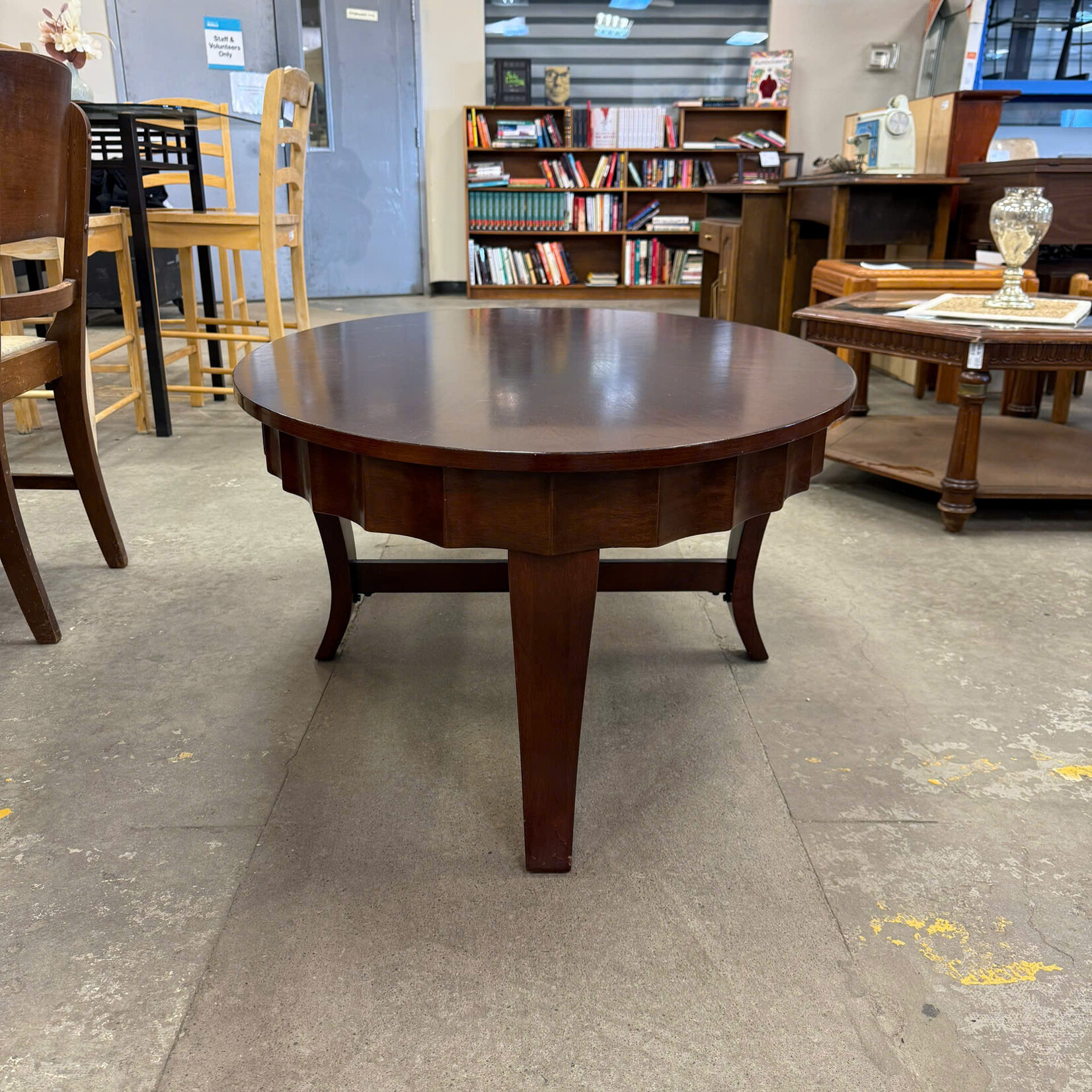 Wooden Oval Coffee Table