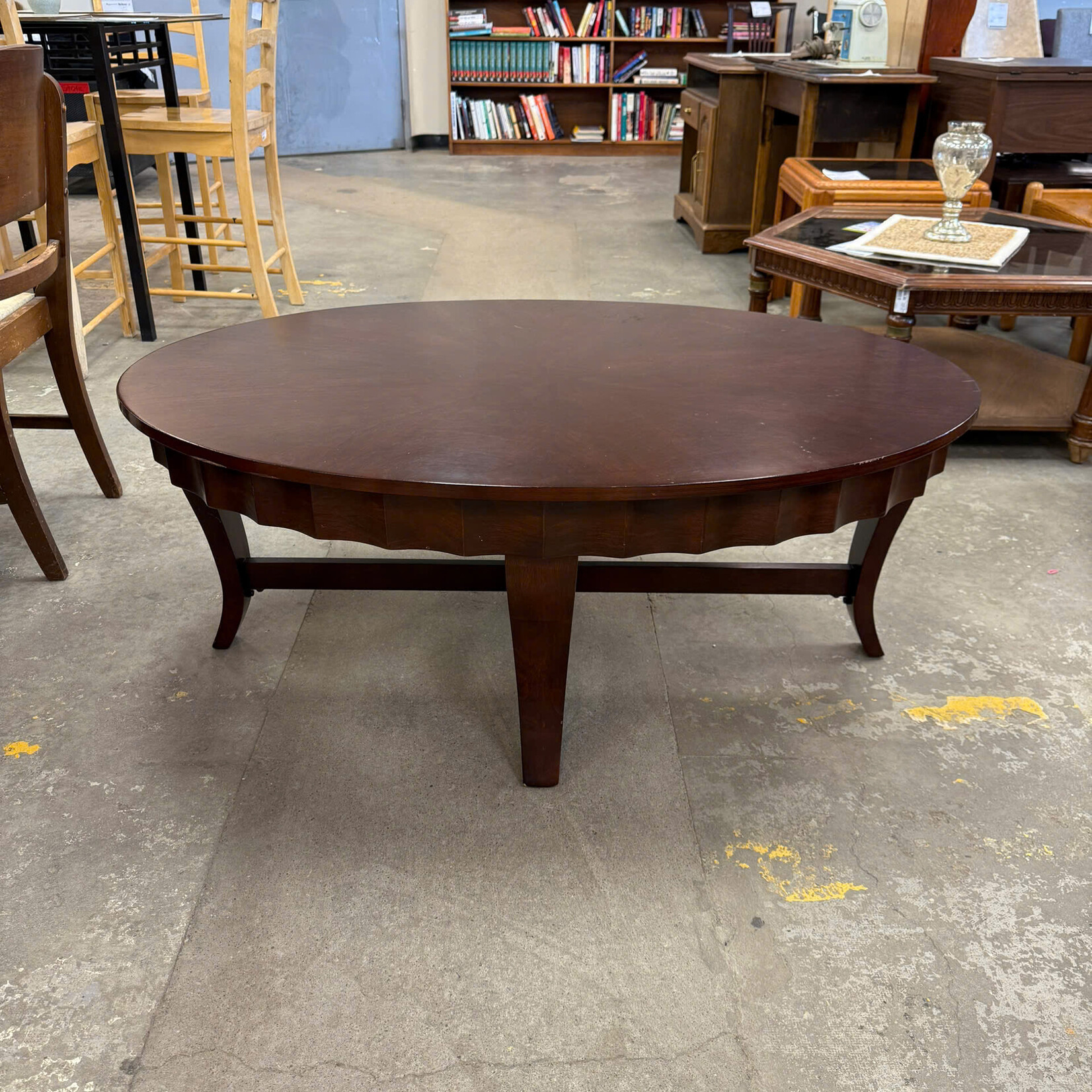 Wooden Oval Coffee Table