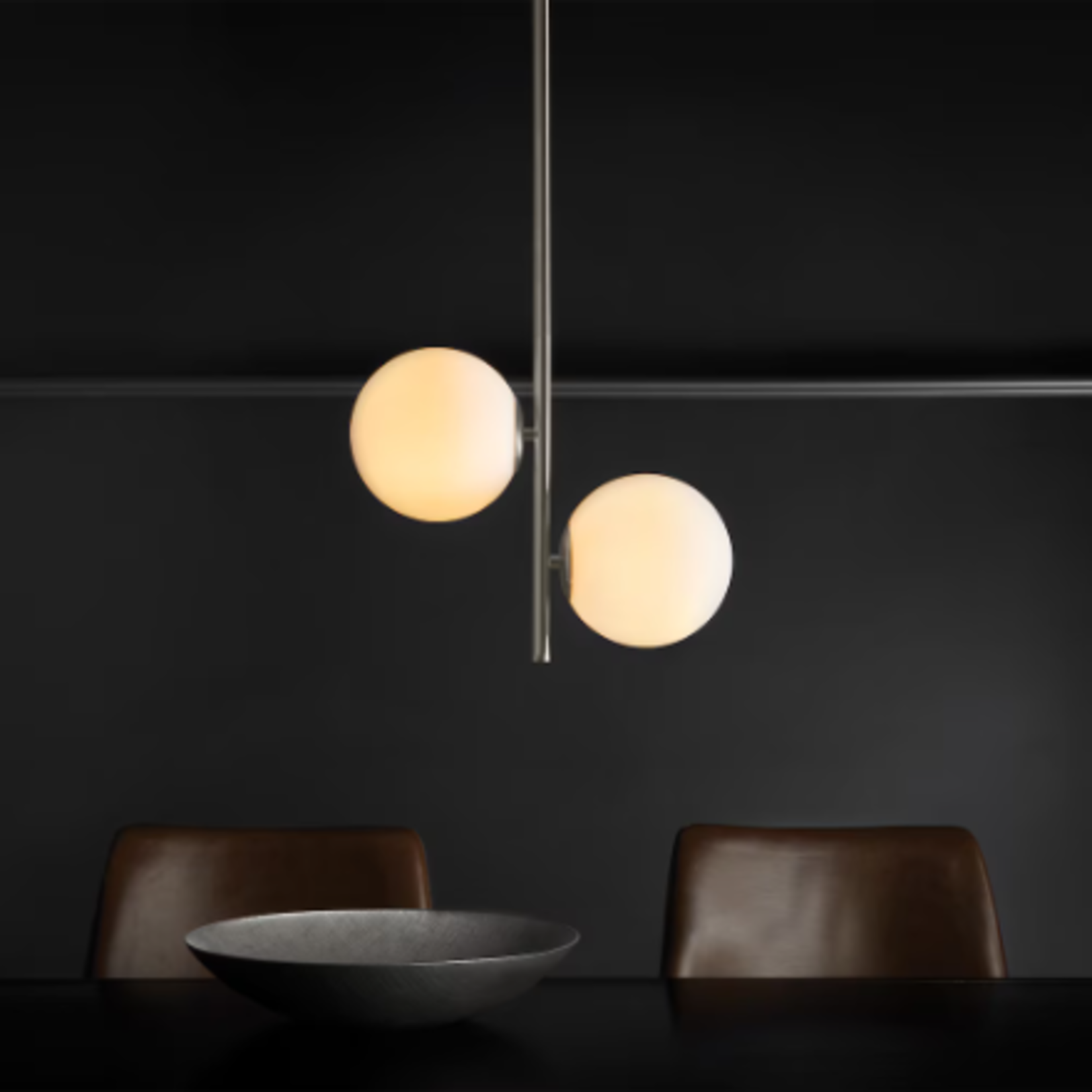 2- Light Brushed Nickel Pendant