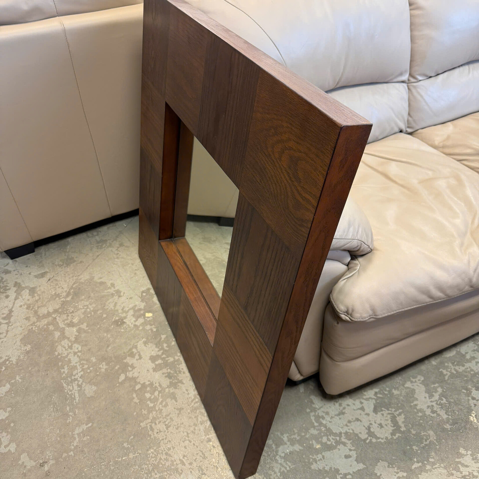 Wooden Square Mirror