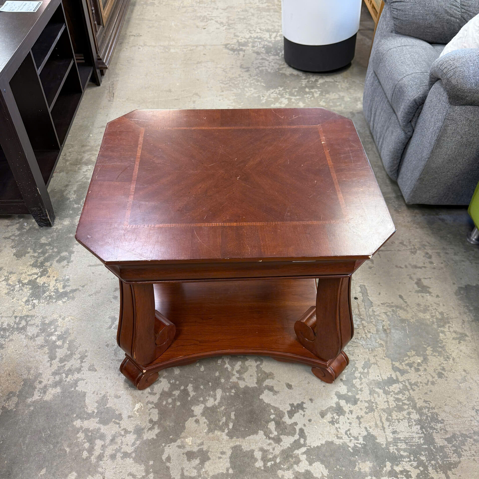 Curled Base End Table