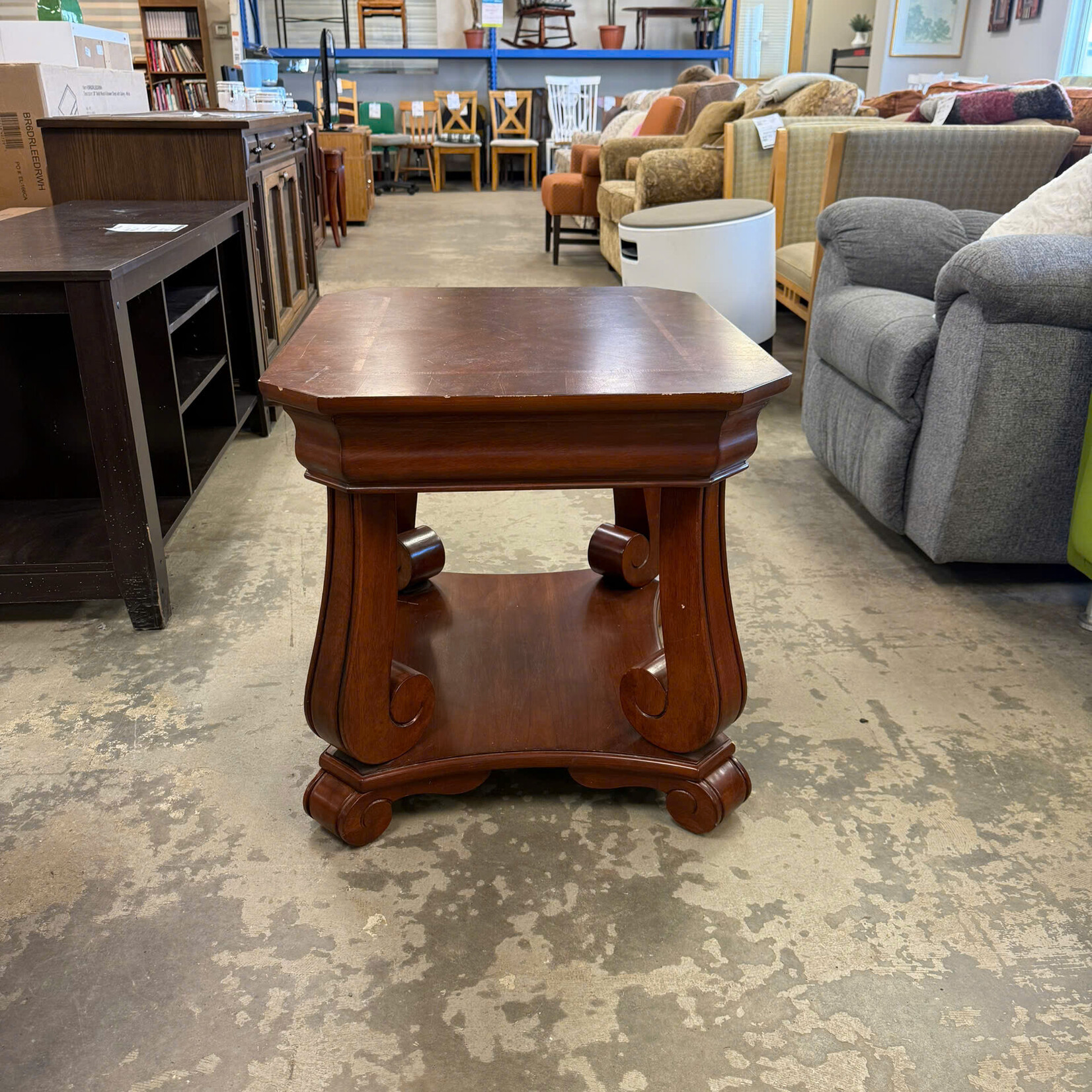 Curled Base End Table