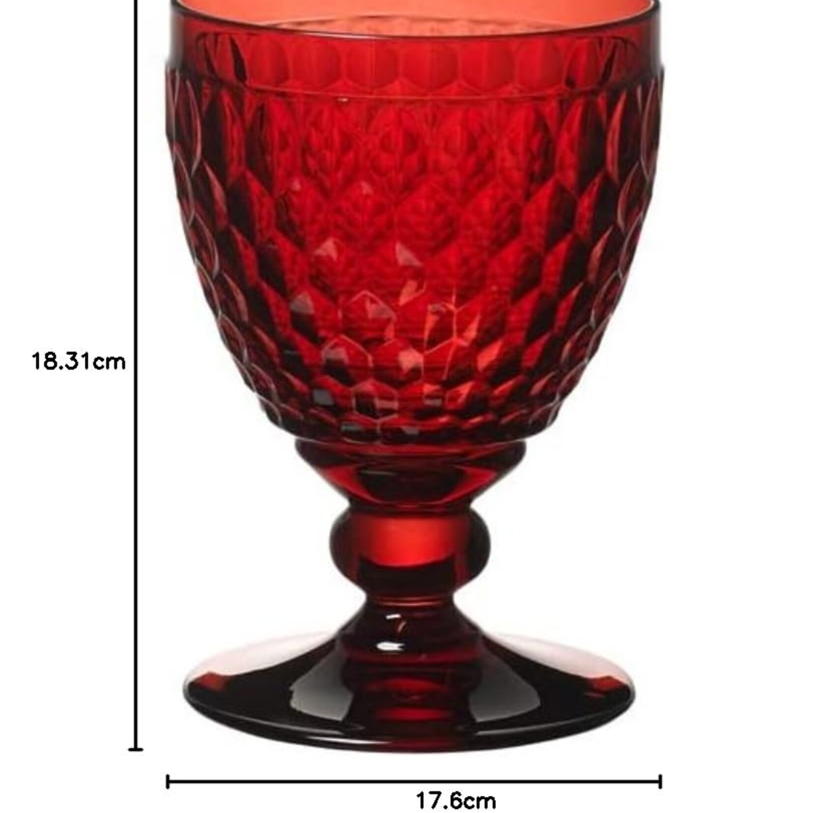 4 Red Wine Goblet Set
