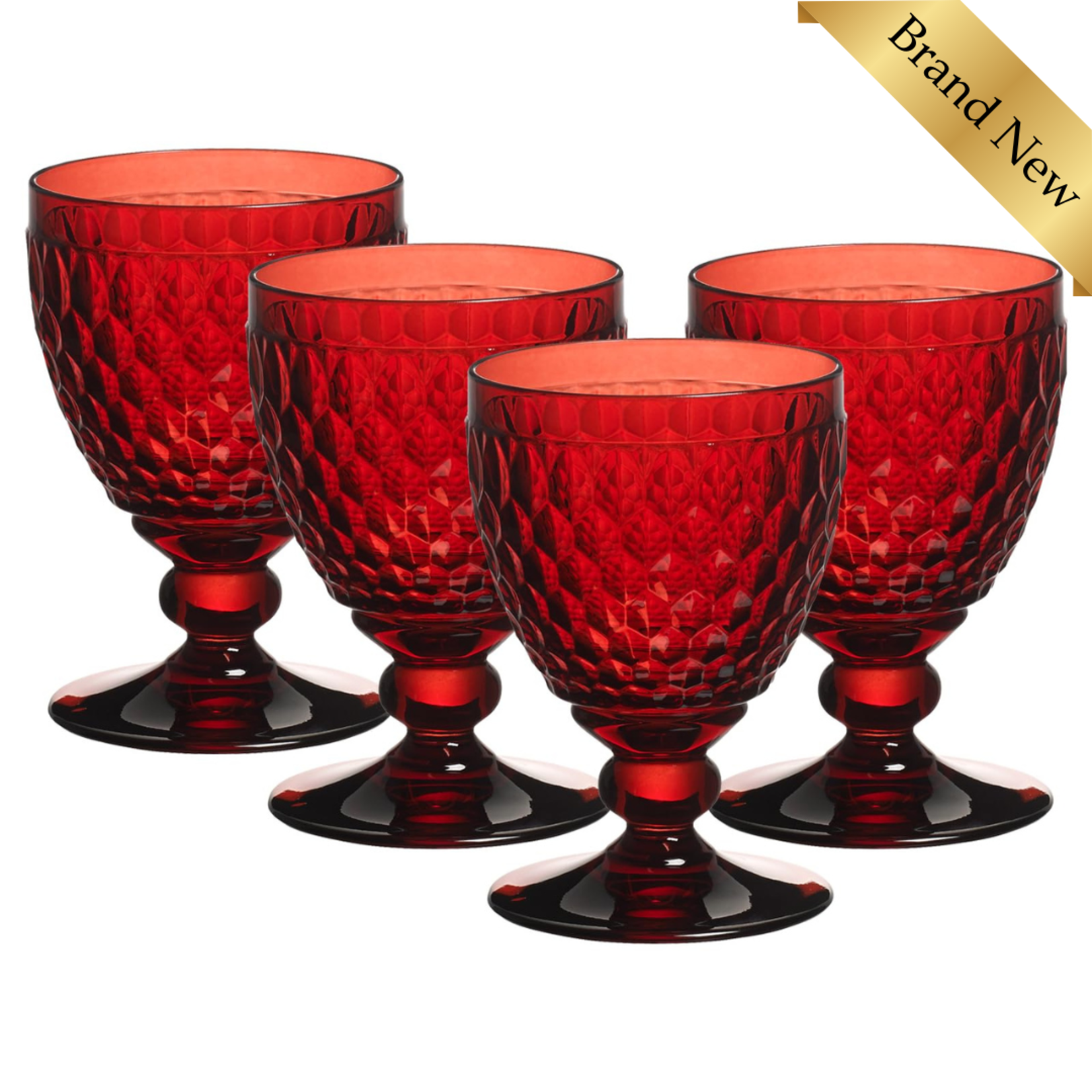4 Red Wine Goblet Set