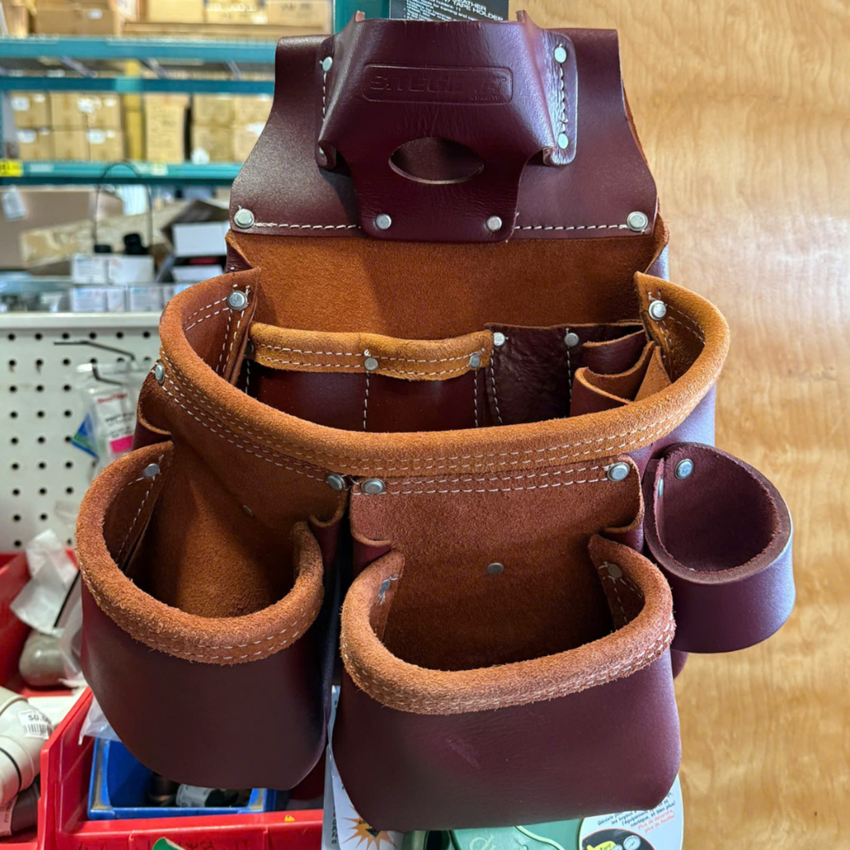 3-Pouch Leather Tool Bag