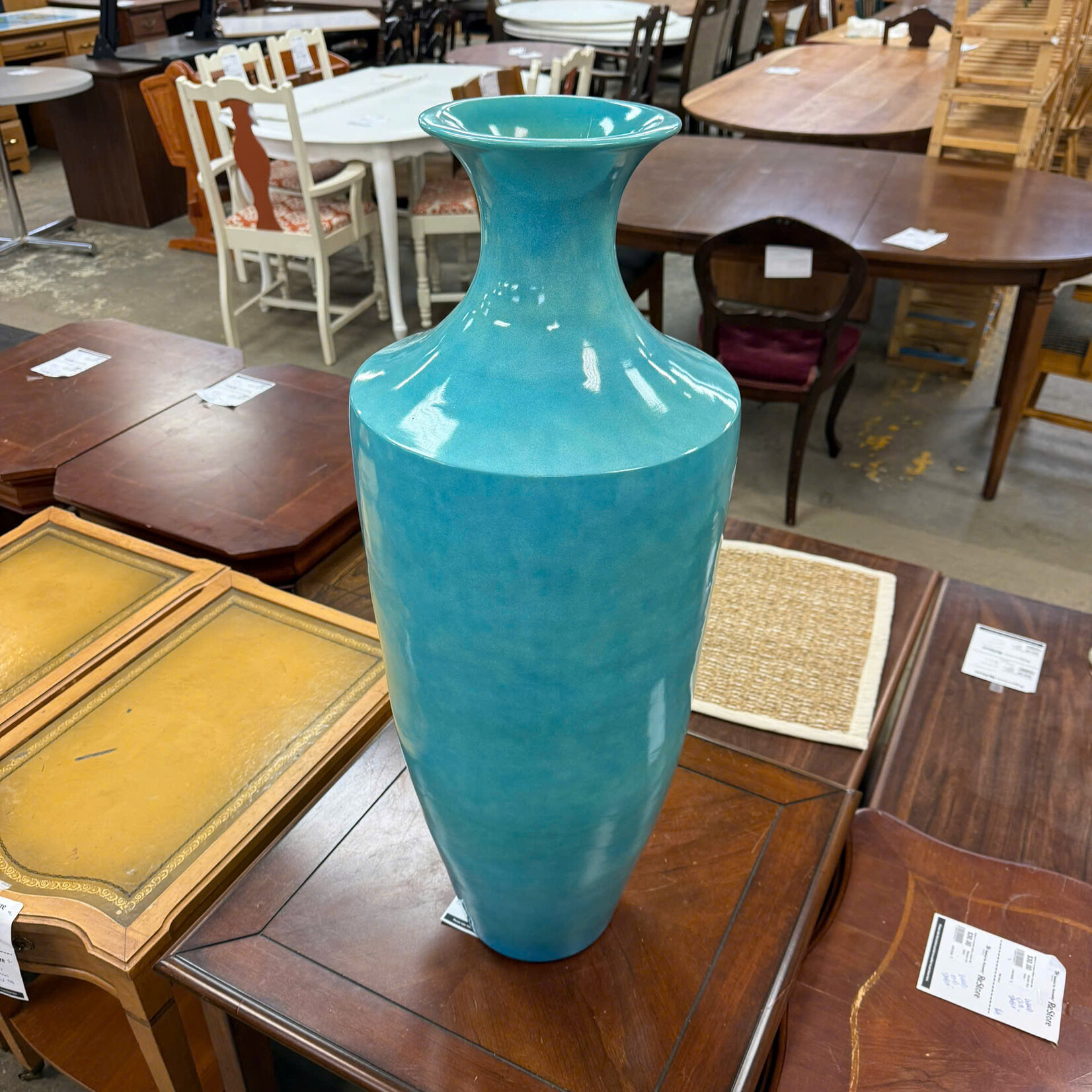 Large Baby Blue Vase