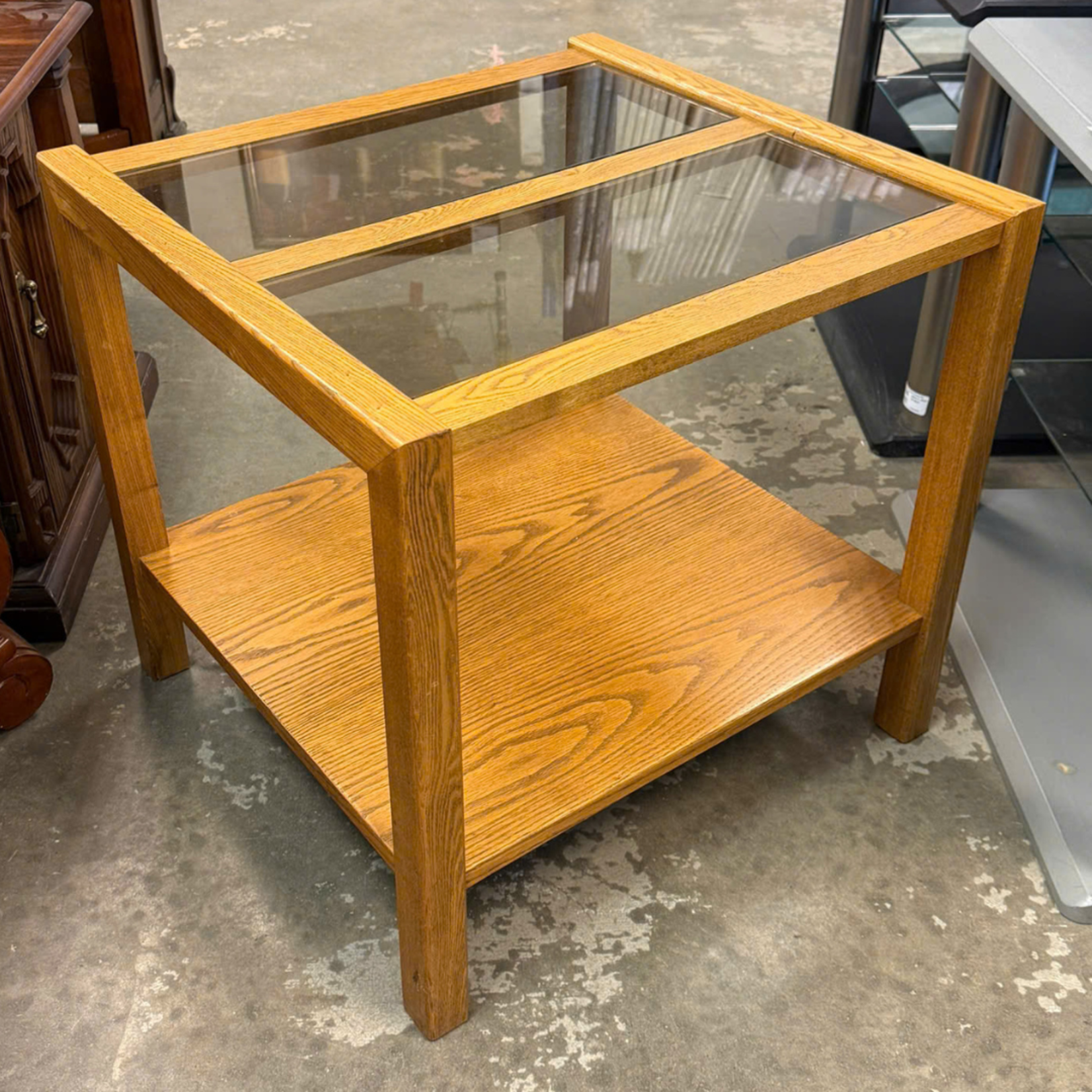 Glass Top End Table