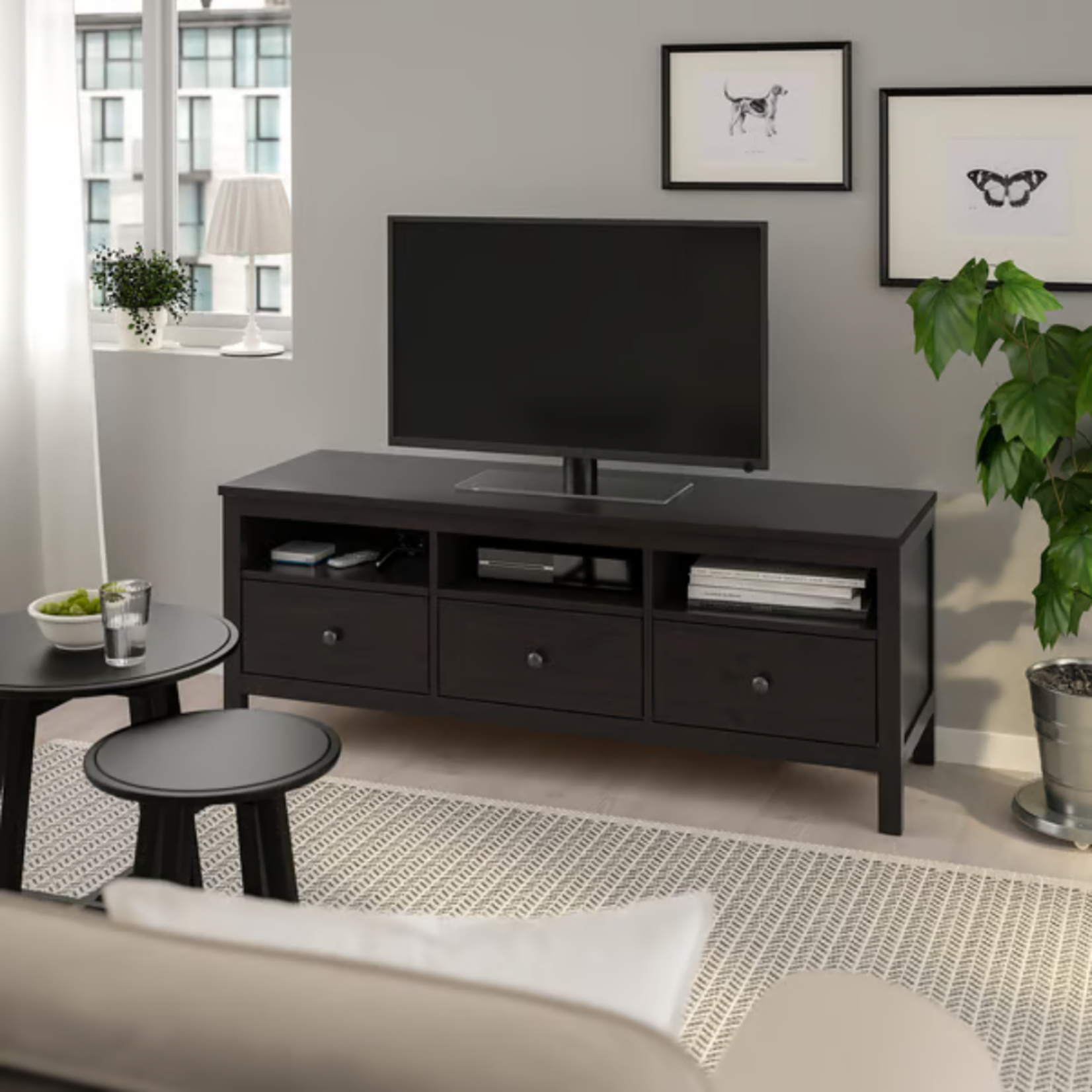 Black Brown TV Bench