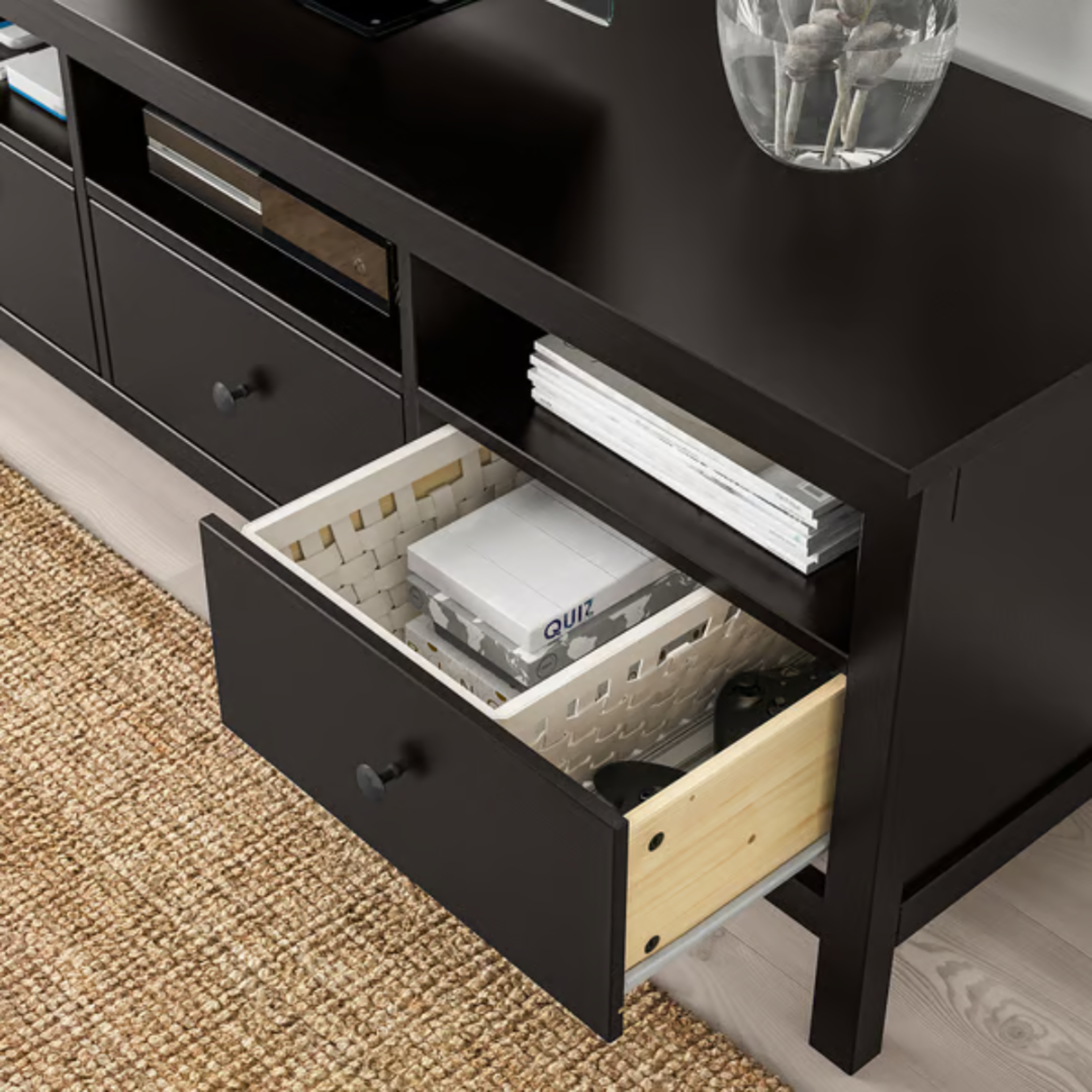 Black Brown TV Bench