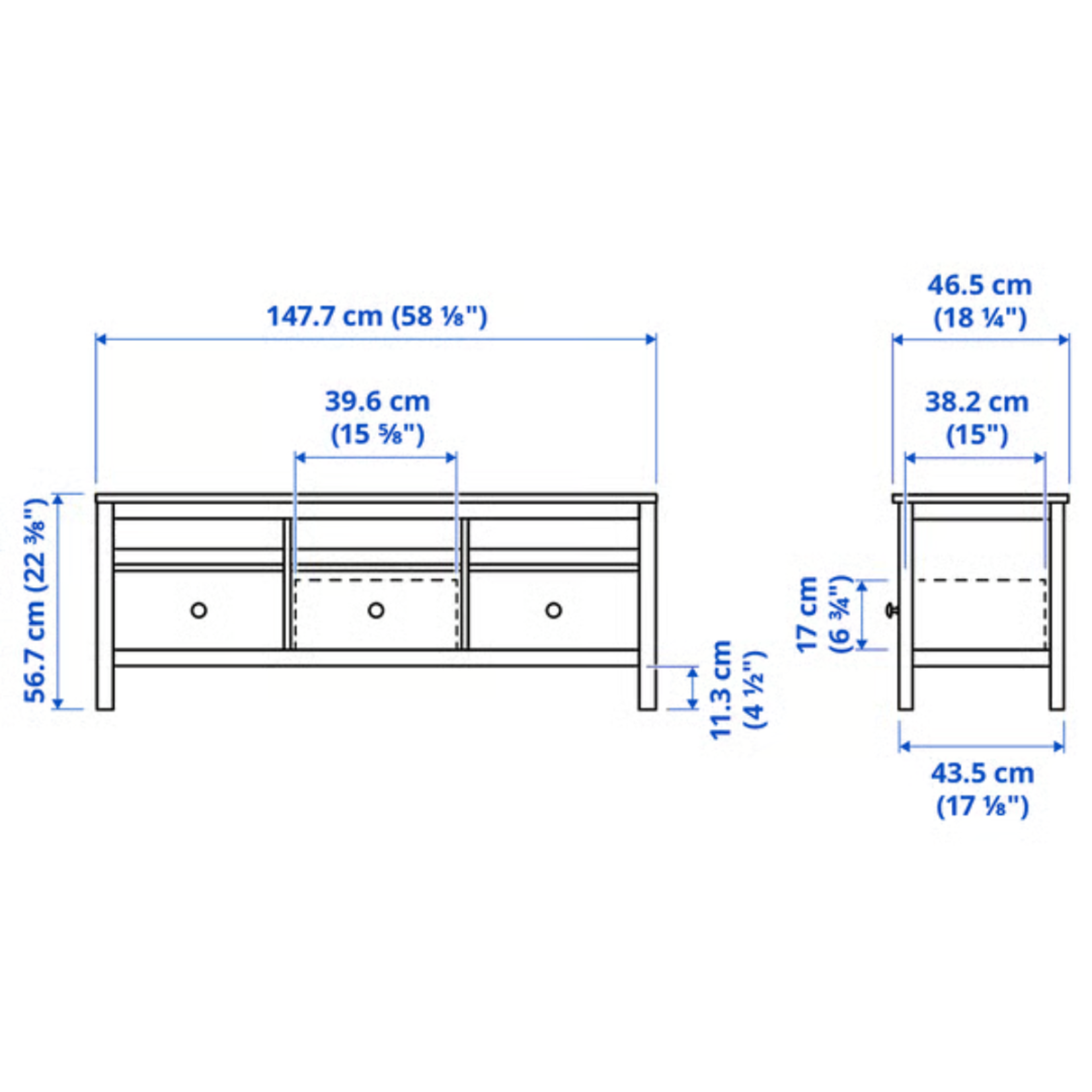 Black Brown TV Bench