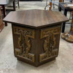 Wooden Hexagon End Table