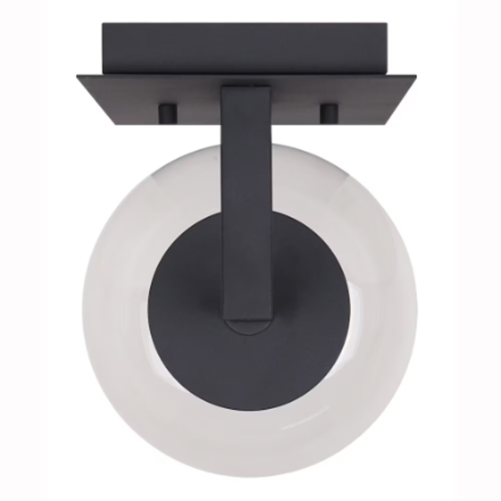 Black & Clear Glass Wall Light