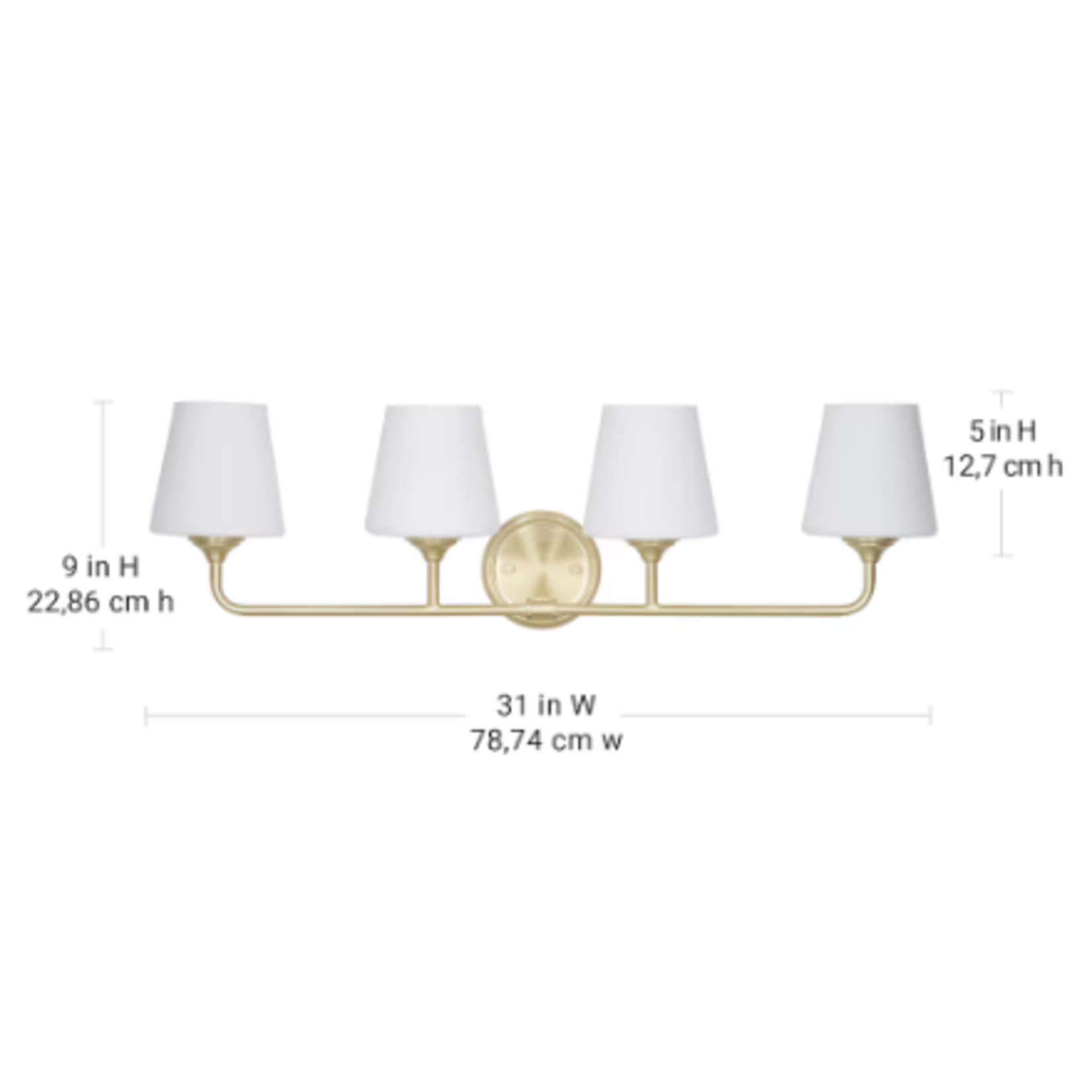 4-Light Vanity Gold