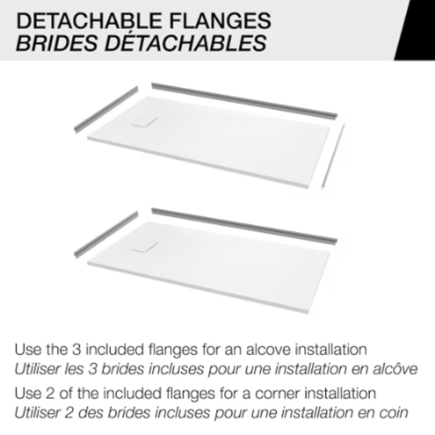 White Composite Shower Base