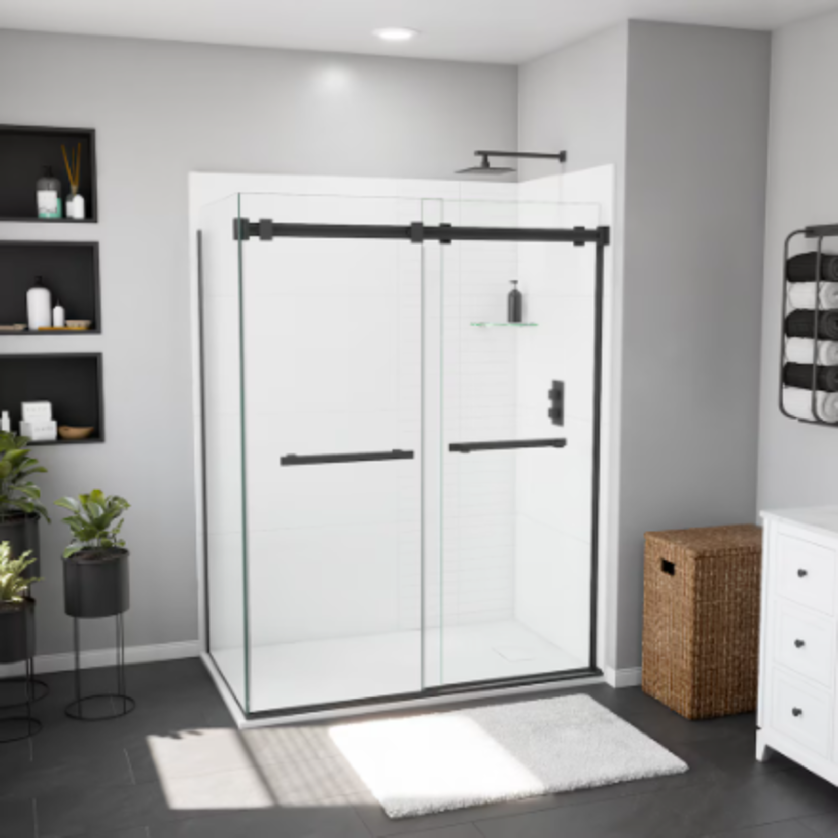 White Composite Shower Base