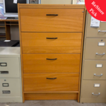 4 Drawer Wooden Filing Cabinet