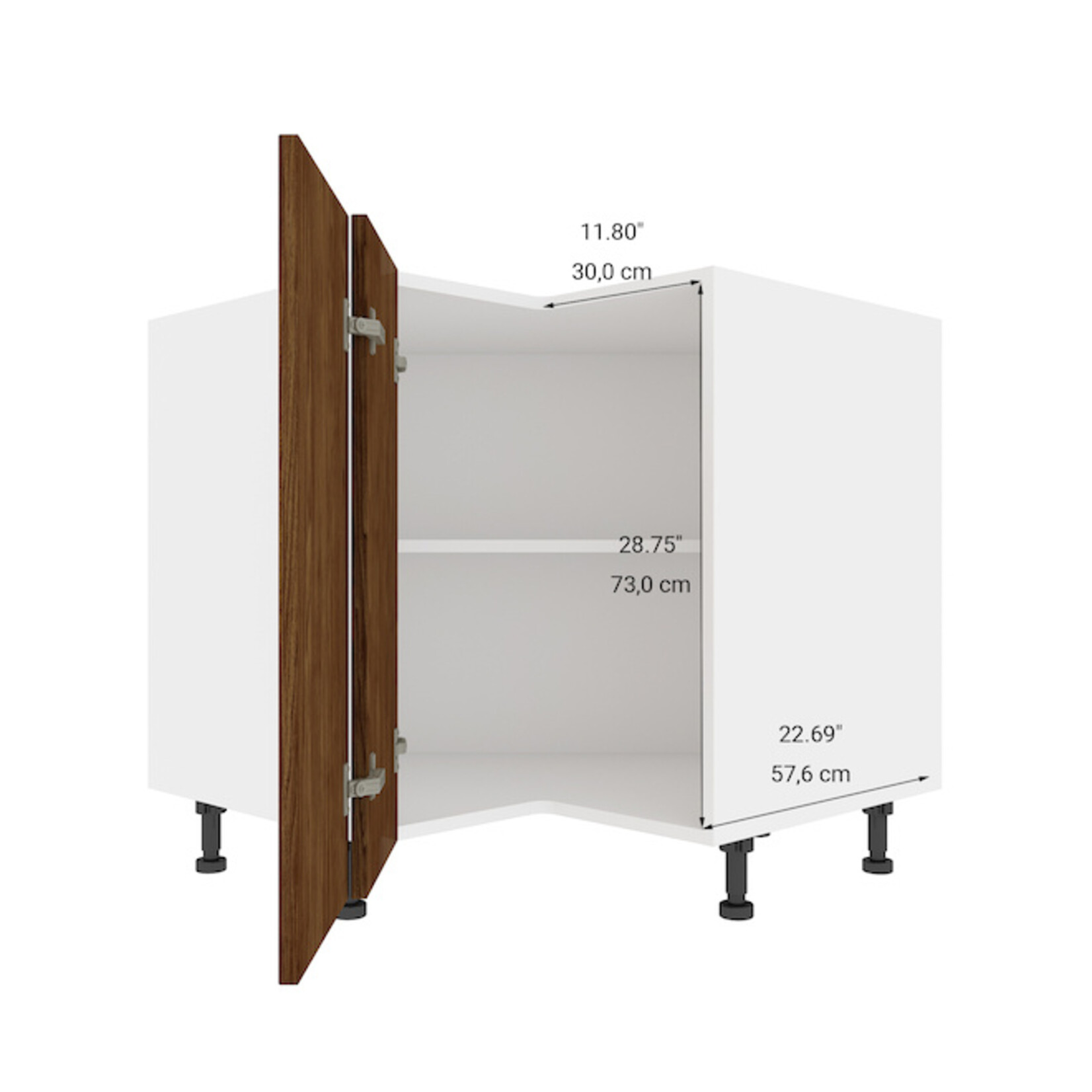 Eklipse Base Hidden Corner Cabinet