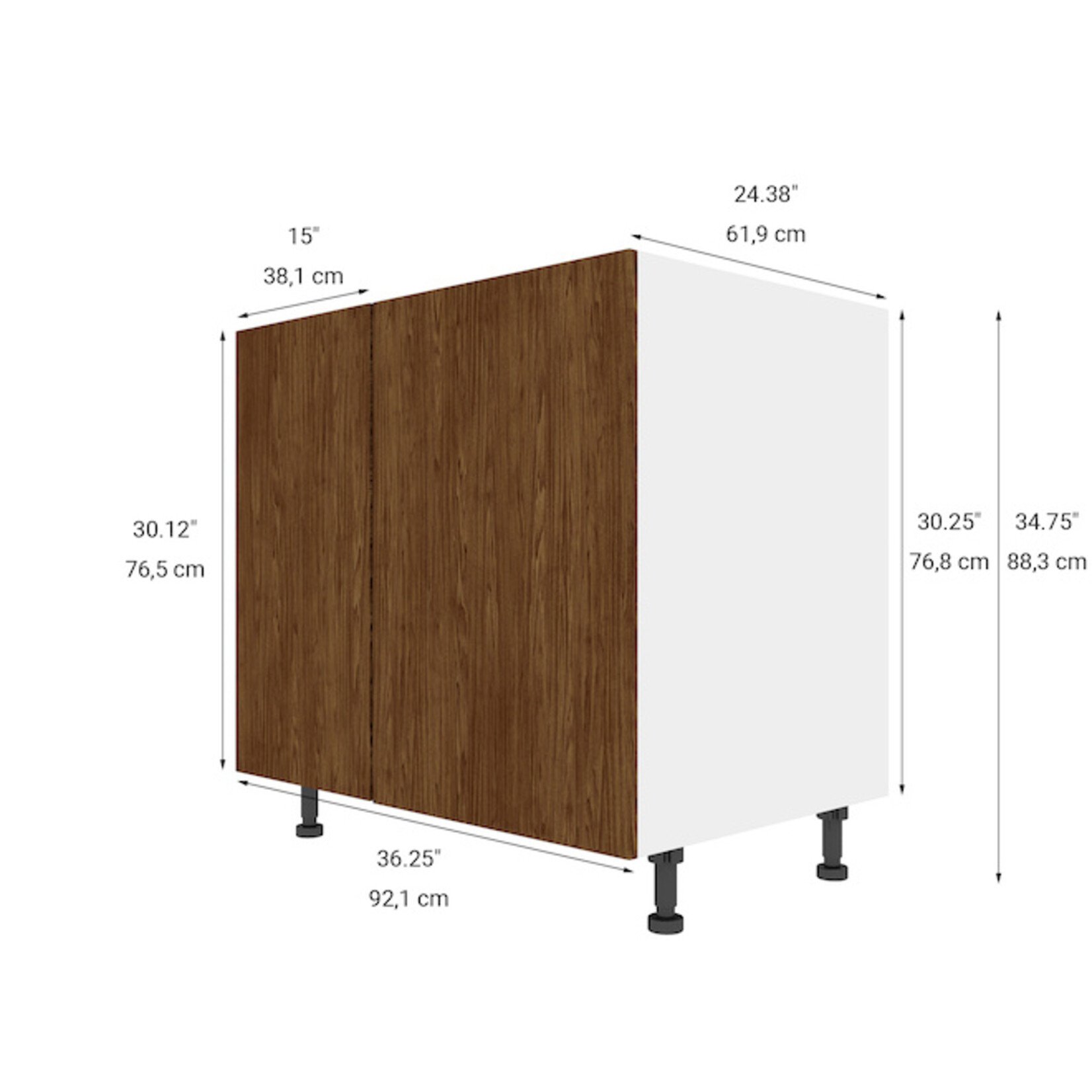 Eklipse Base Hidden Corner Cabinet