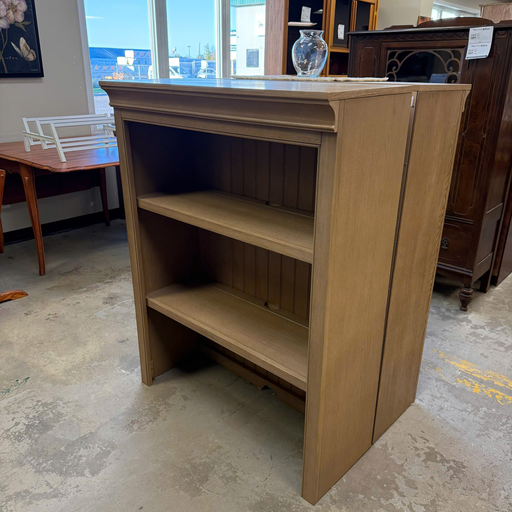 Beige Bookshelf - 2 Shelves