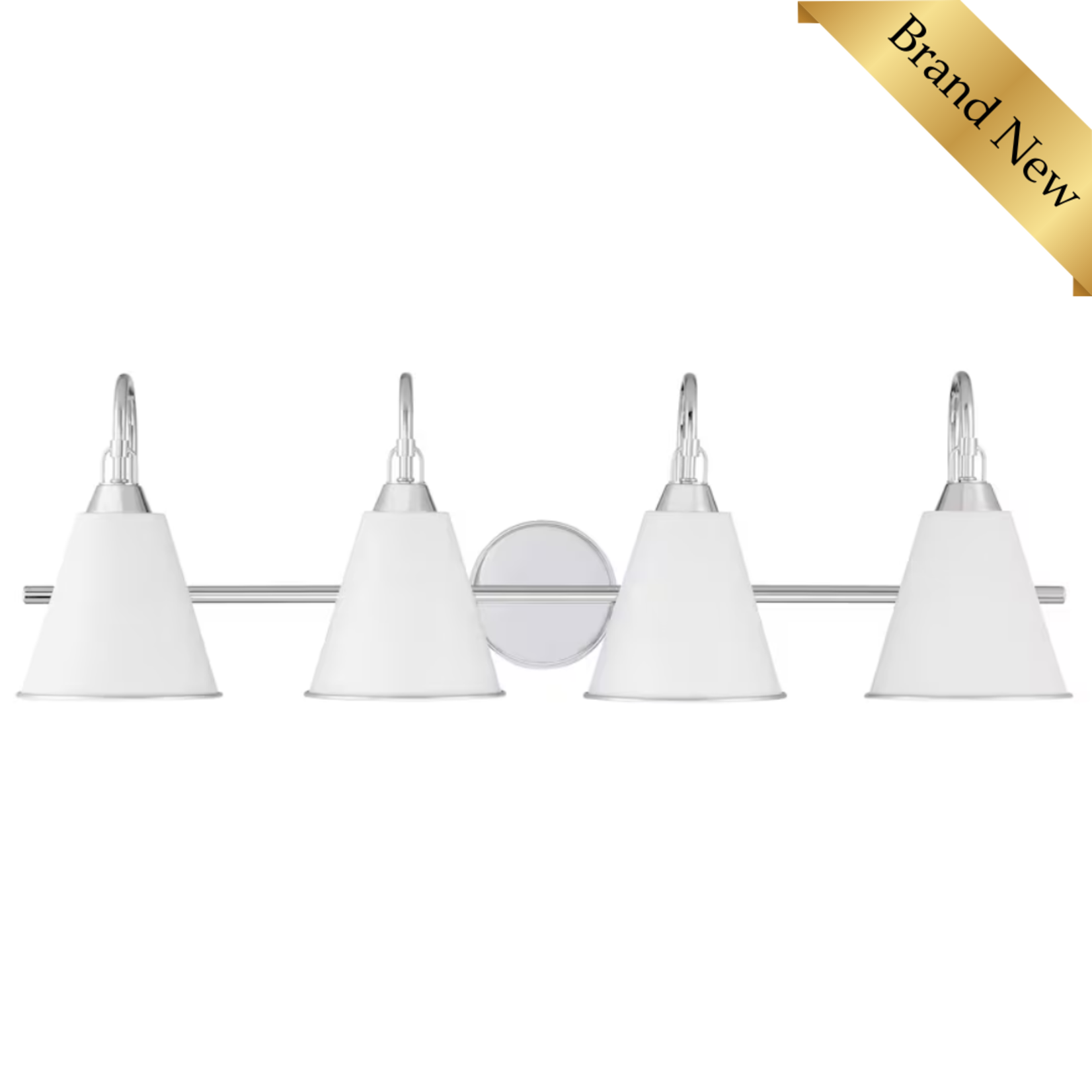 White/Chrome 4-Light Vanity