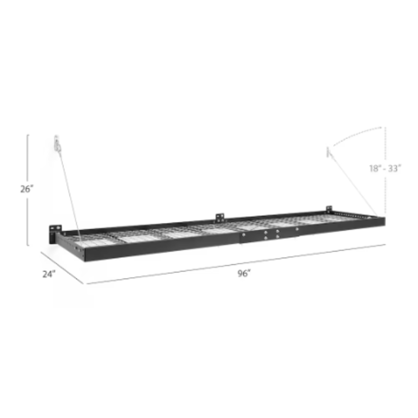 Wall Mounted Steel Shelf