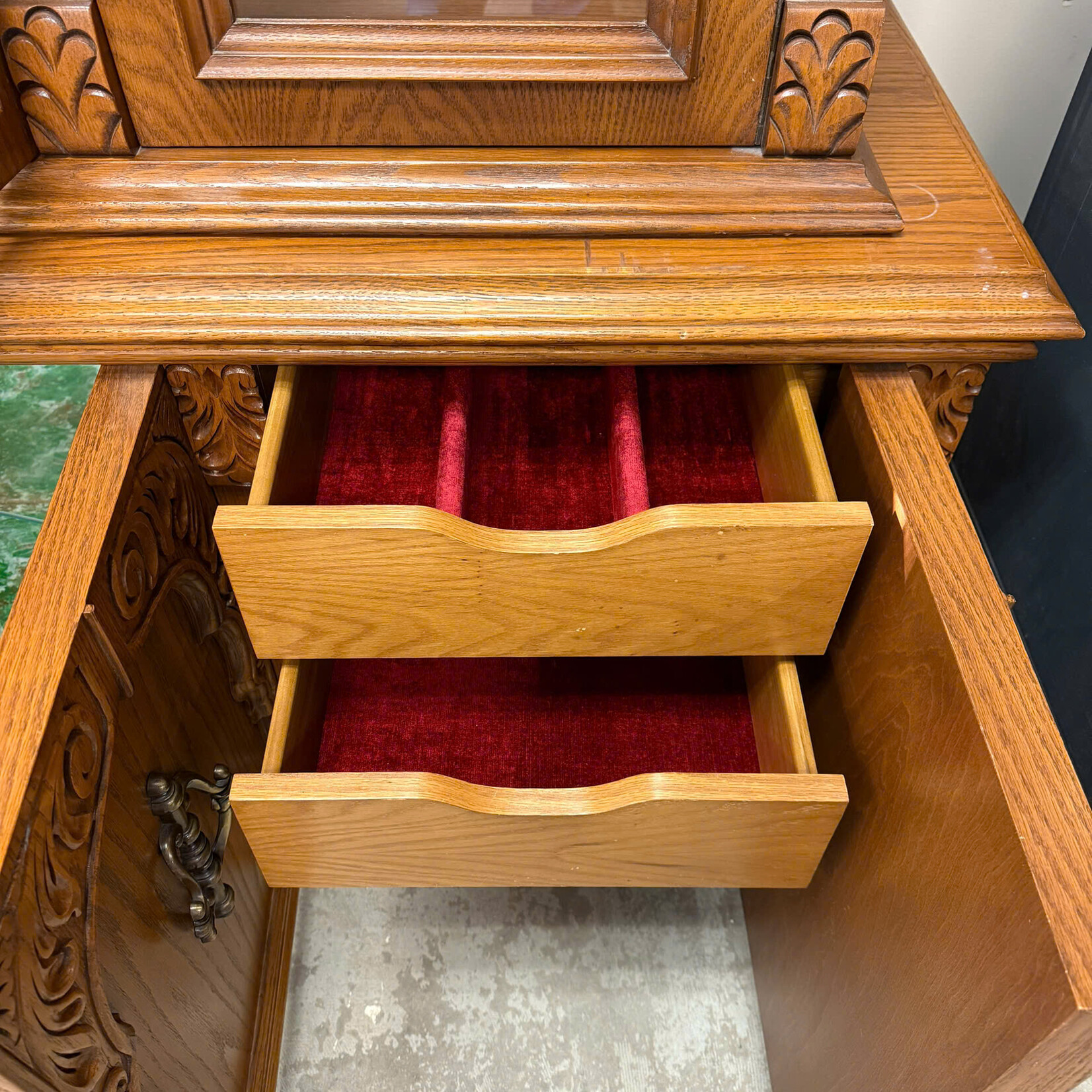 Large Wooden China Cabinet