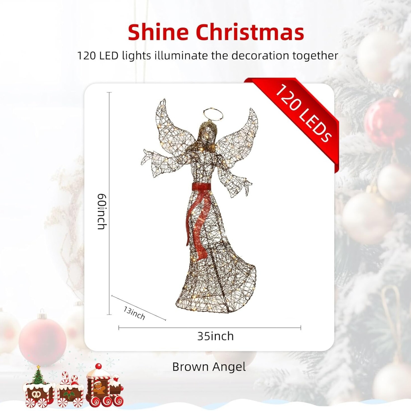 Lighted Outdoor Rattan Angel