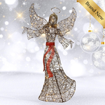 Lighted Outdoor Rattan Angel
