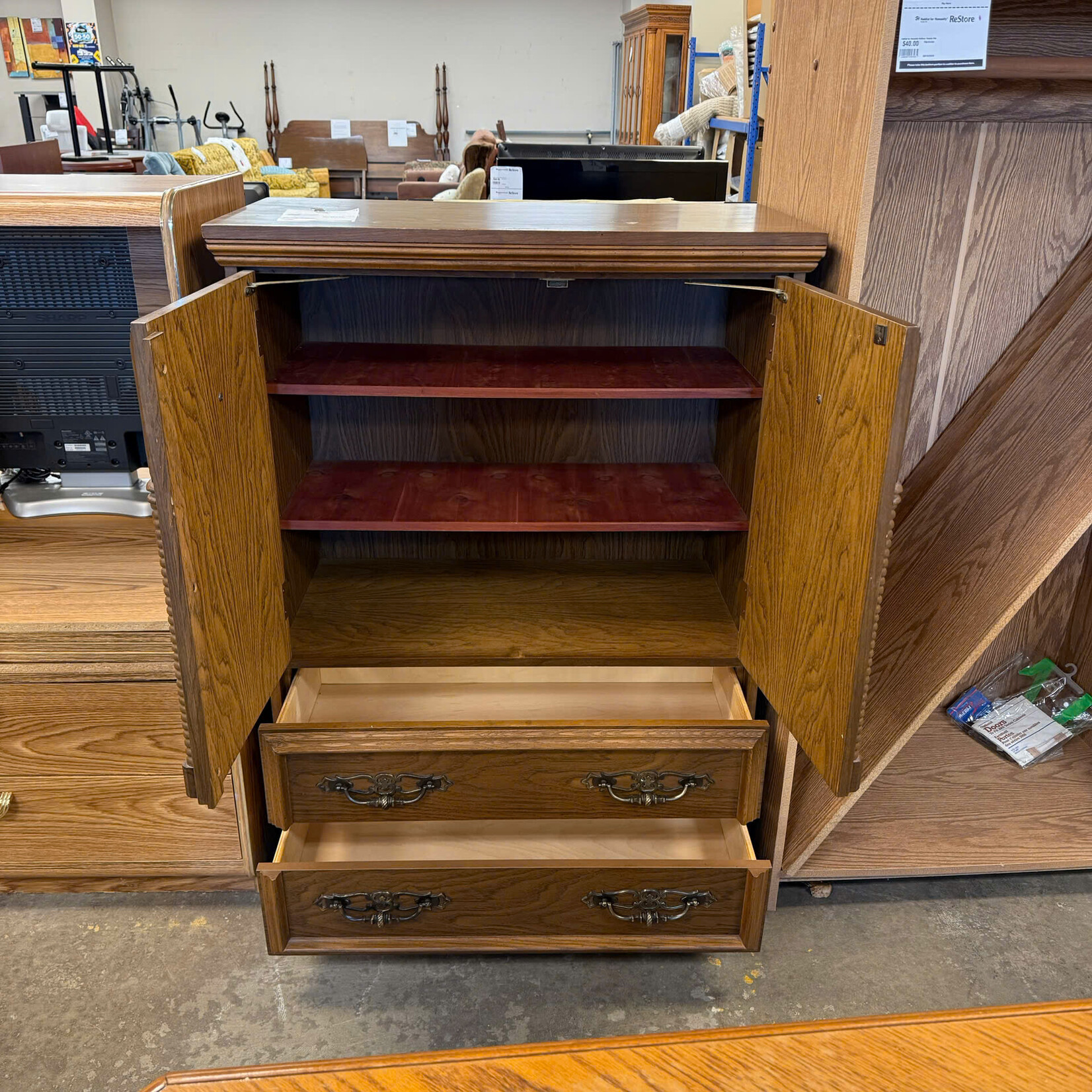 Cabinet w 2-Drawer Dresser