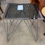 Black Glass End Table