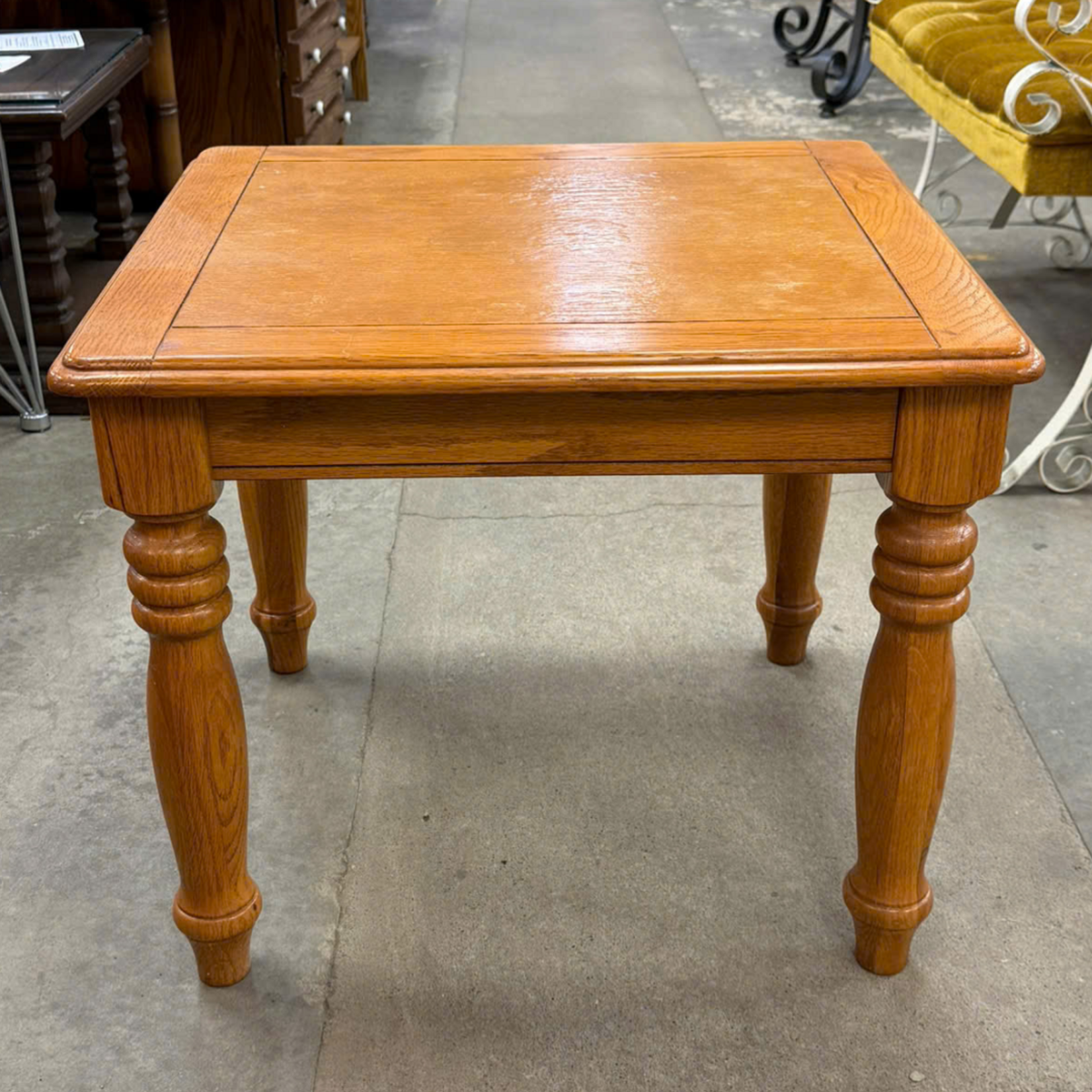 Wood Side Tables Thick Spindle Legs
