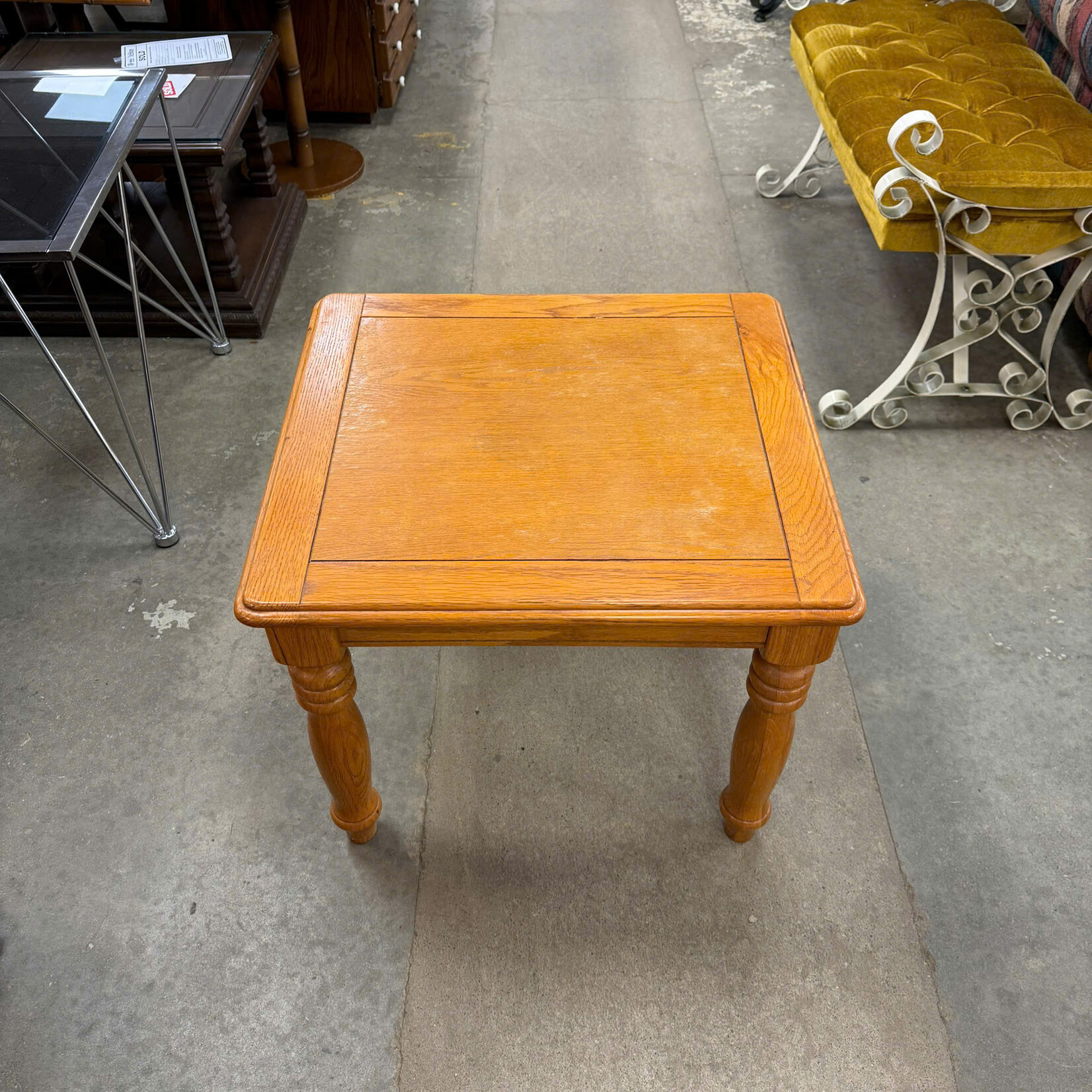 Wood Side Tables Thick Spindle Legs